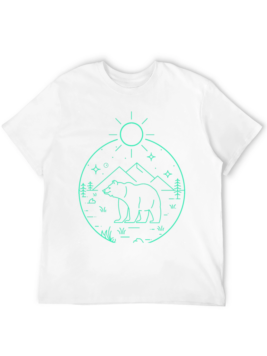 Bear Mountain Outline Graphic T-Shirt