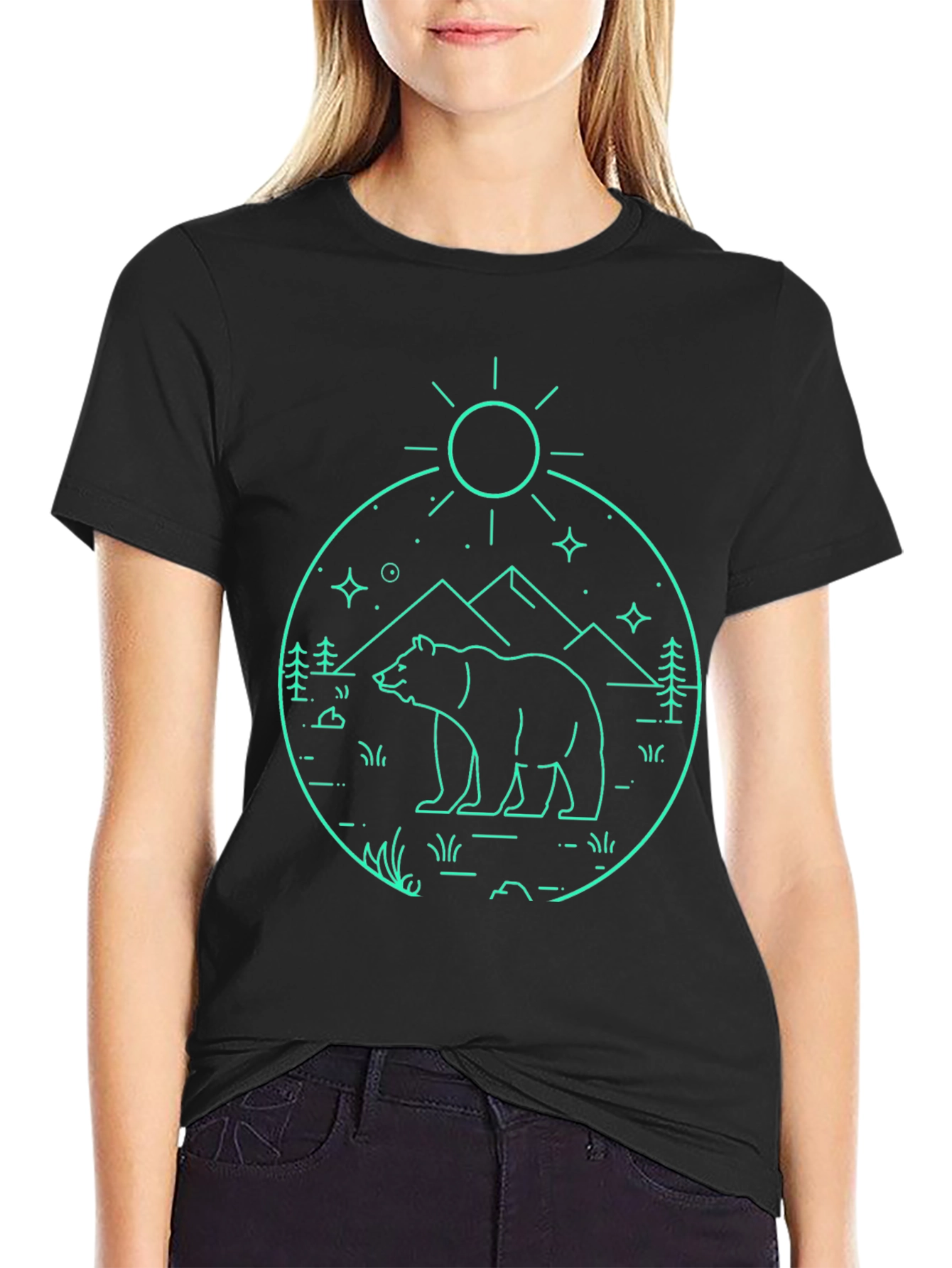 Bear Mountain Outline Graphic T-Shirt