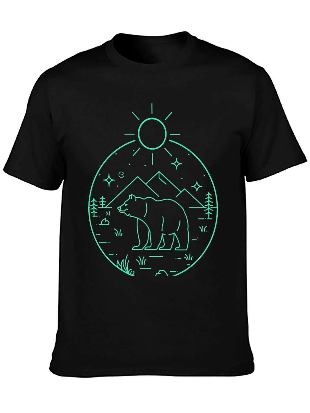 Bear Mountain Outline Graphic T-Shirt