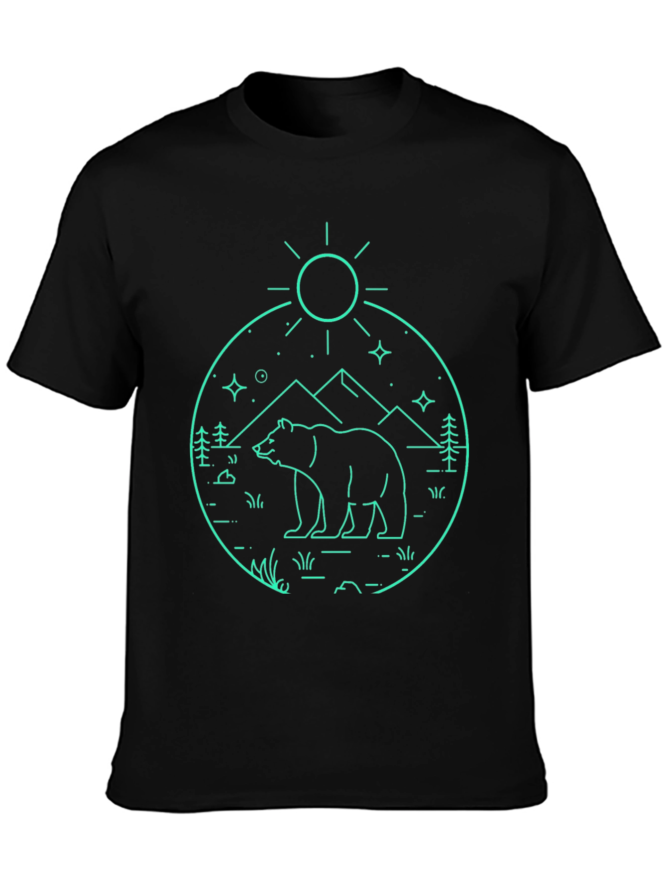 Bear Mountain Outline Graphic T-Shirt
