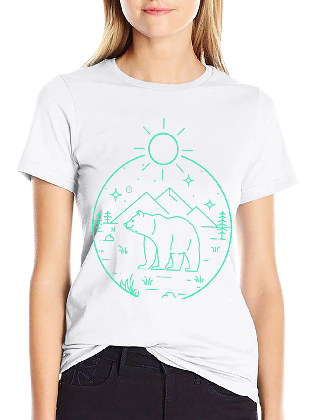 Bear Mountain Outline Graphic T-Shirt