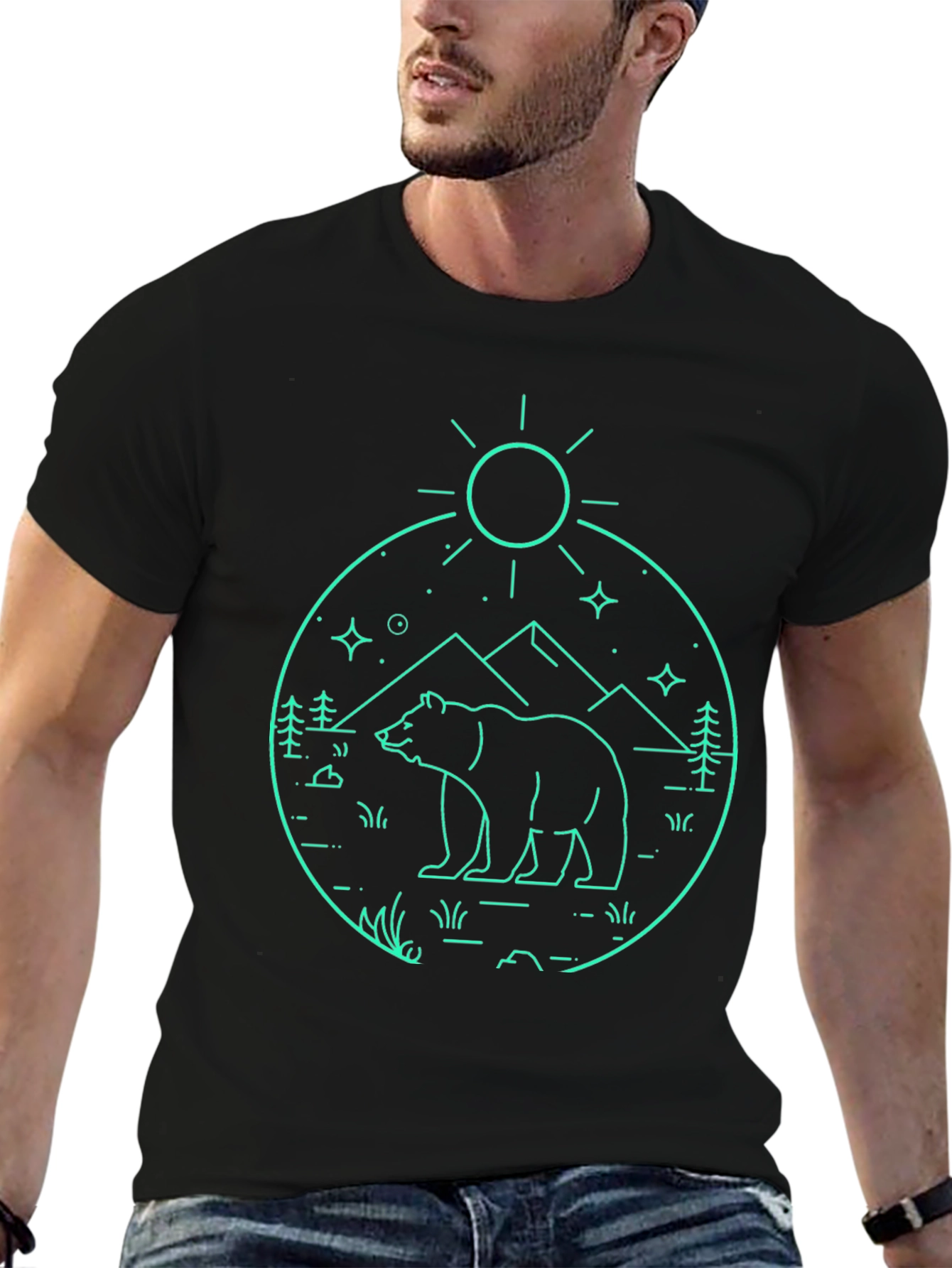 Bear Mountain Outline Graphic T-Shirt