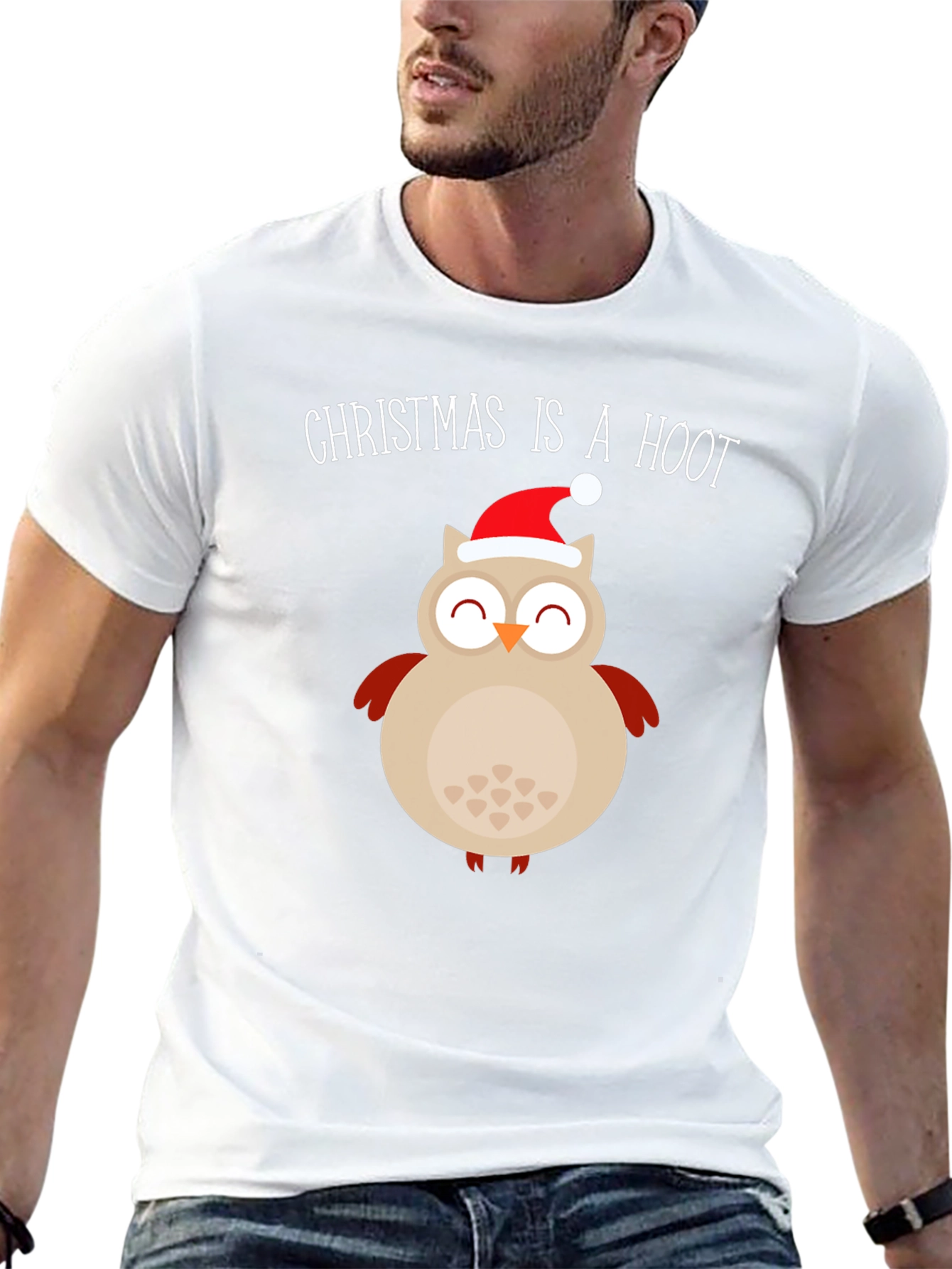 Christmas Owl T-Shirt - Christmas Is A Hoot Festive Tee