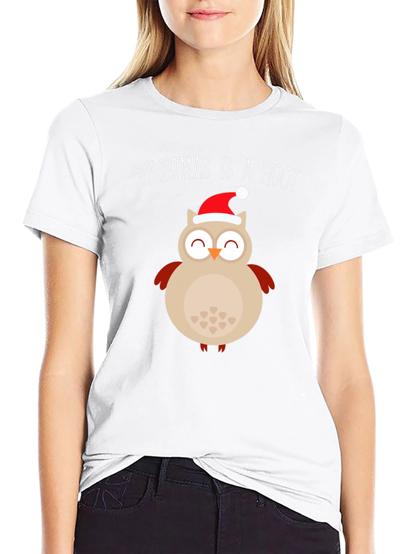 Christmas Owl T-Shirt - Christmas Is A Hoot Festive Tee
