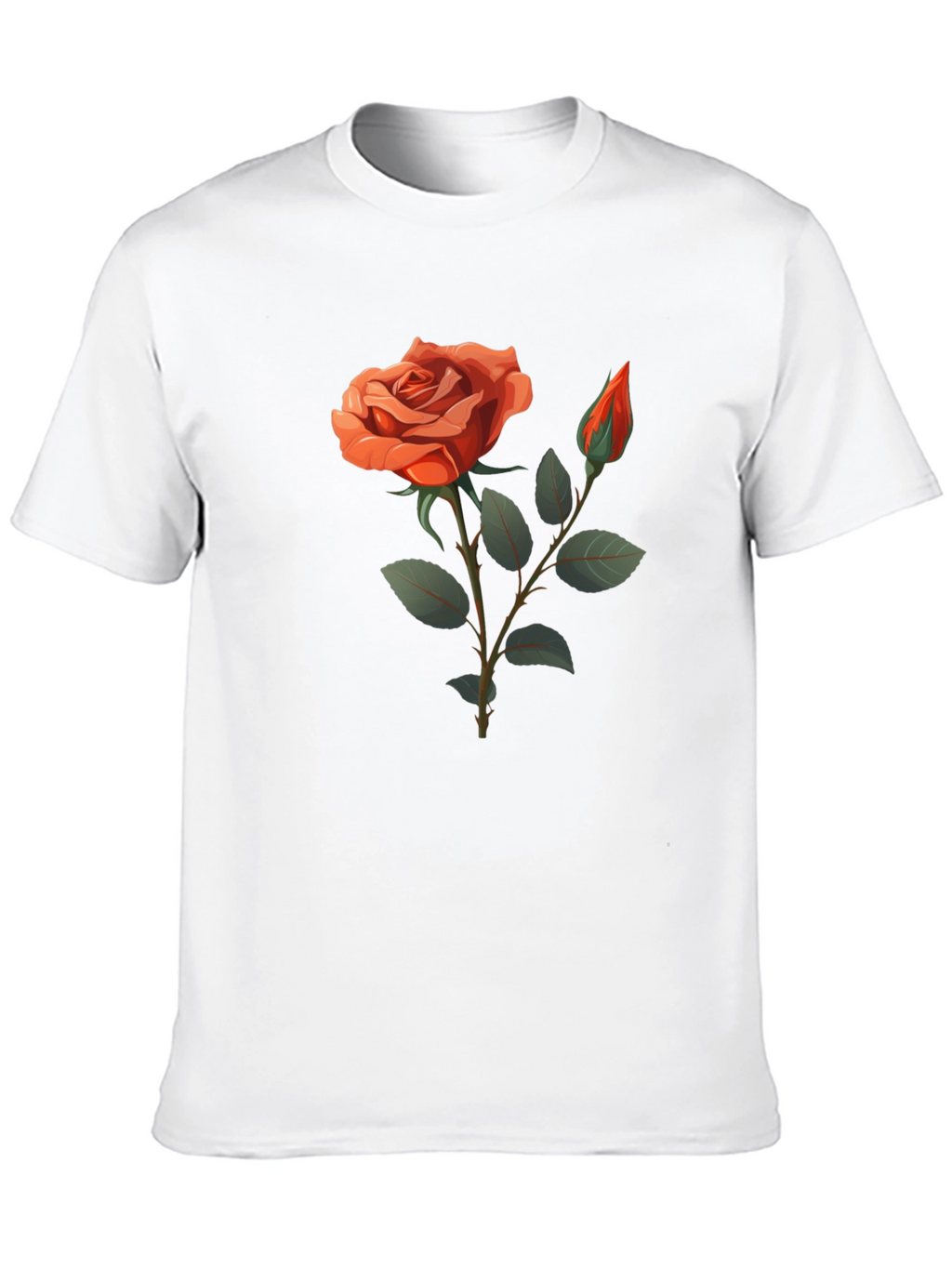 Rose Graphic T-Shirt - Elegant Floral Design