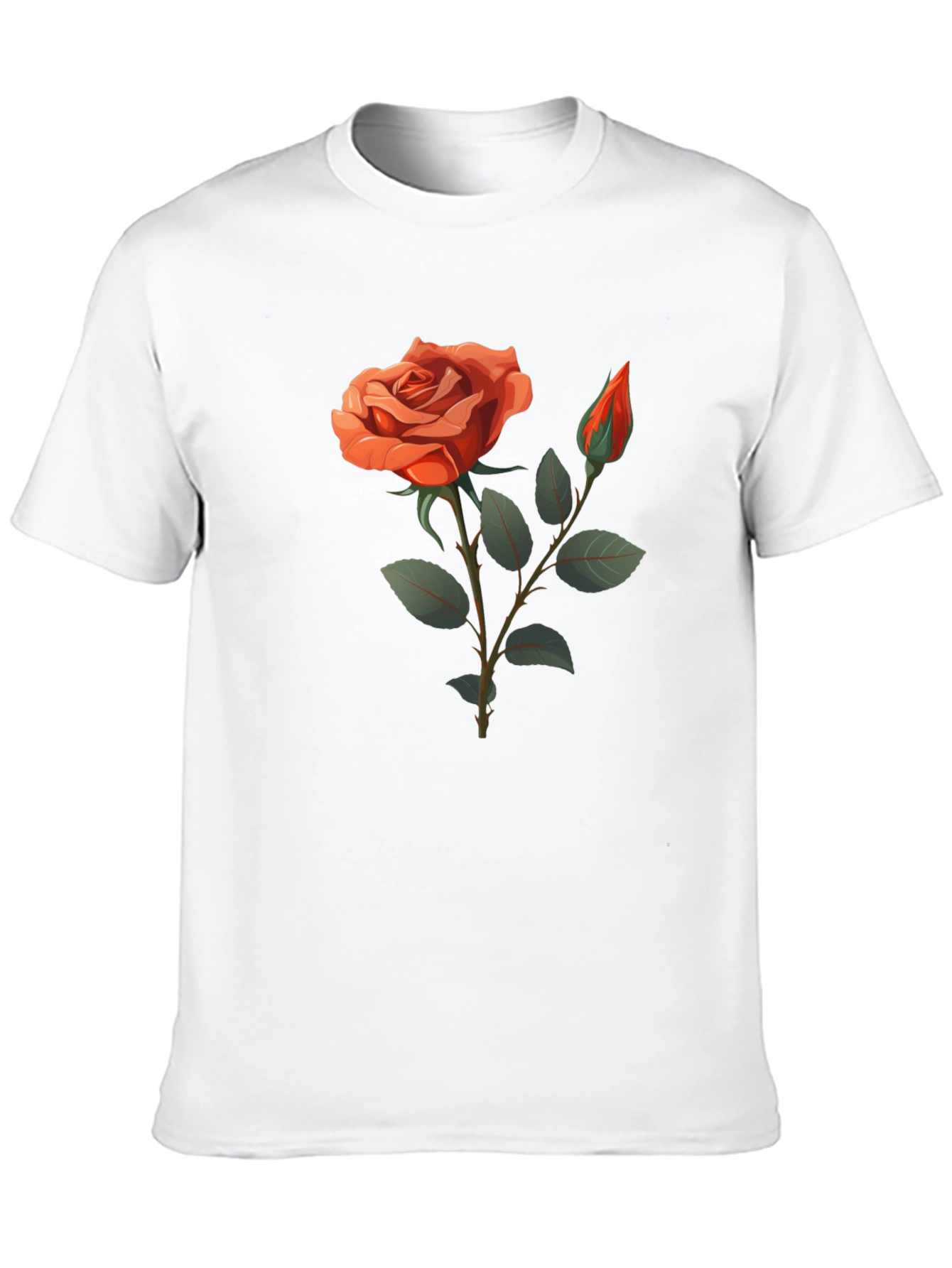 Rose Graphic T-Shirt - Elegant Floral Design