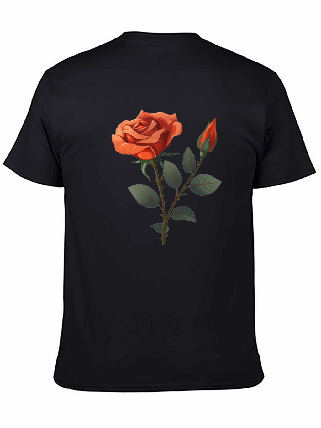Rose Graphic T-Shirt - Elegant Floral Design