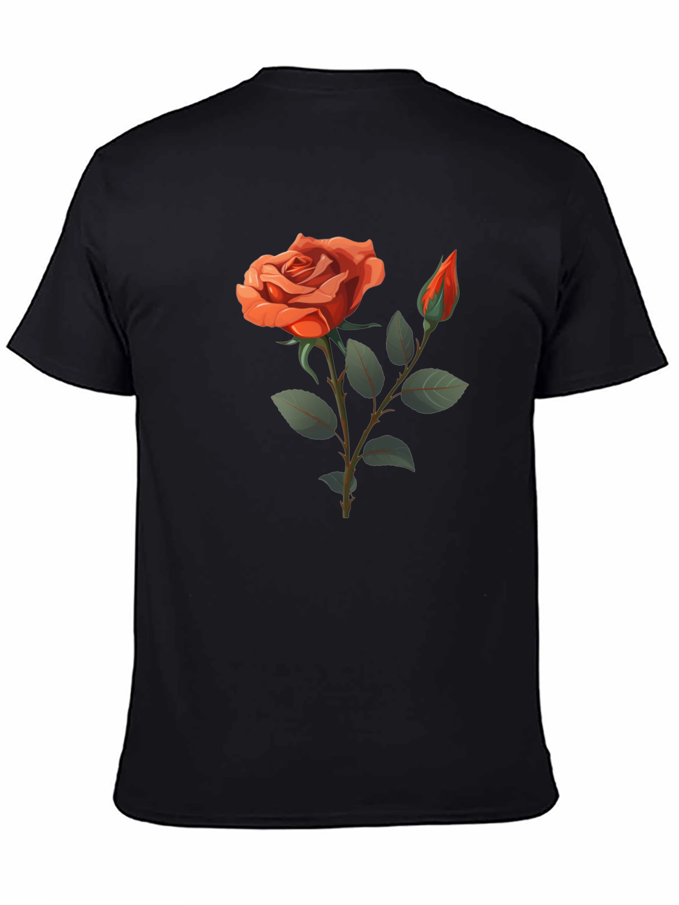 Rose Graphic T-Shirt - Elegant Floral Design
