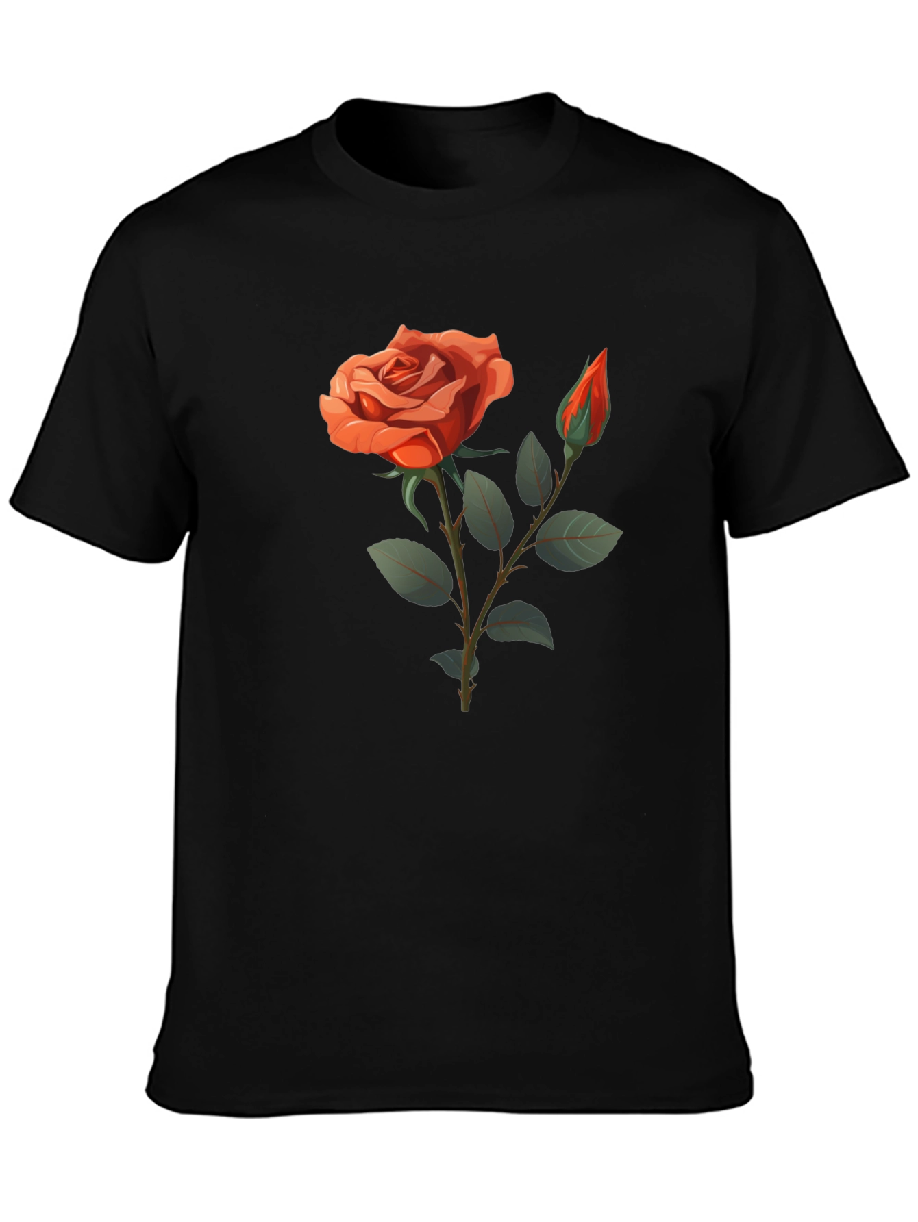 Rose Graphic T-Shirt - Elegant Floral Design