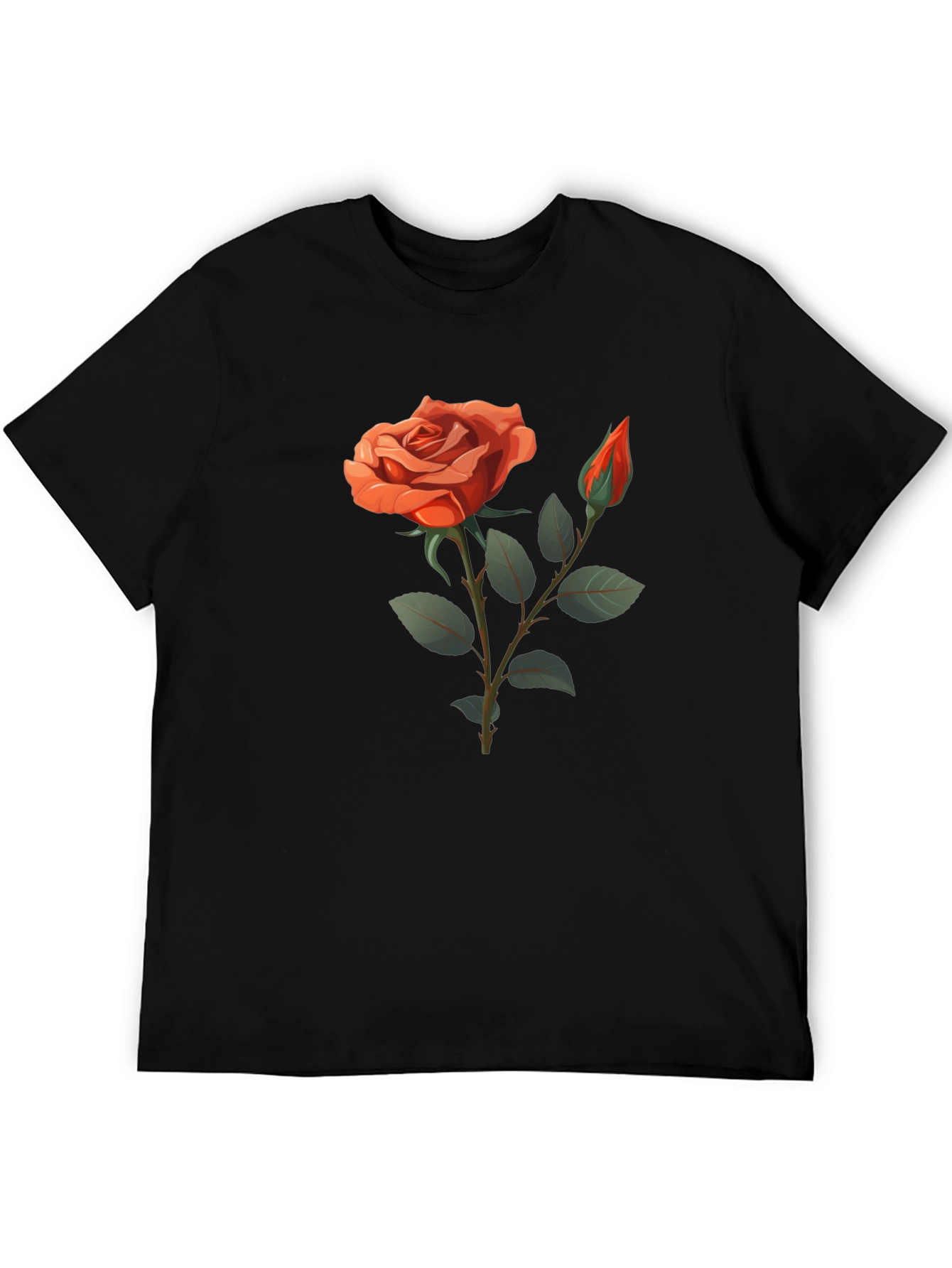Rose Graphic T-Shirt - Elegant Floral Design