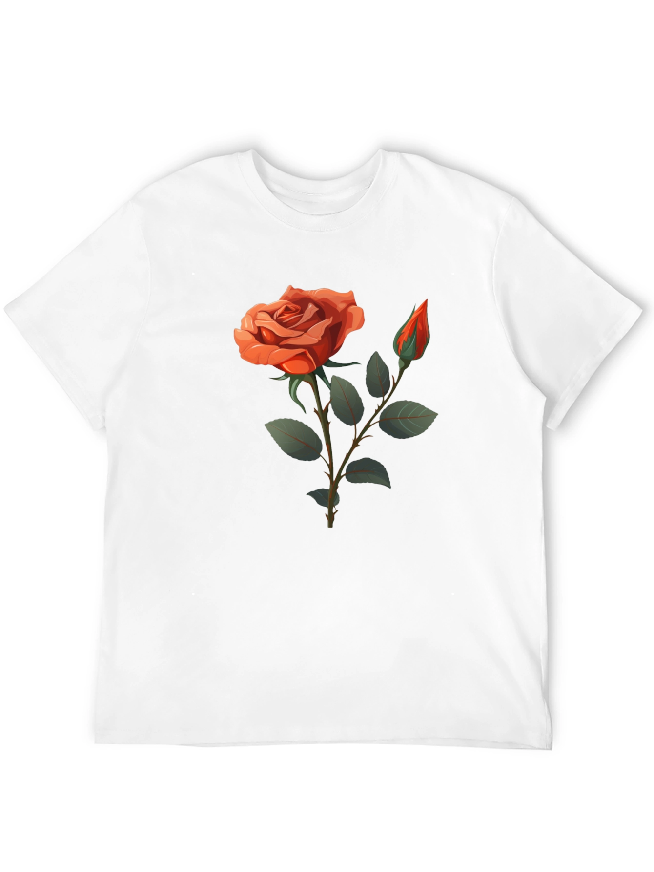Rose Graphic T-Shirt - Elegant Floral Design
