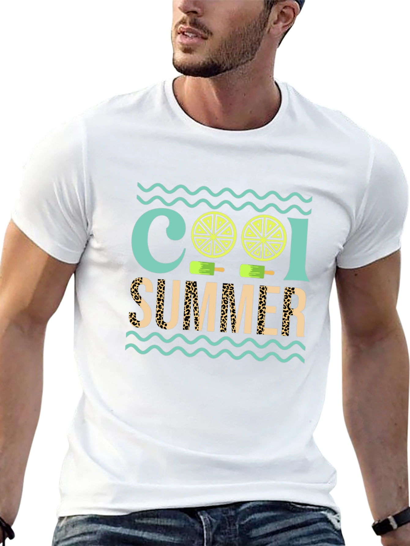 Cool Summer Graphic Tee - Black T-Shirt