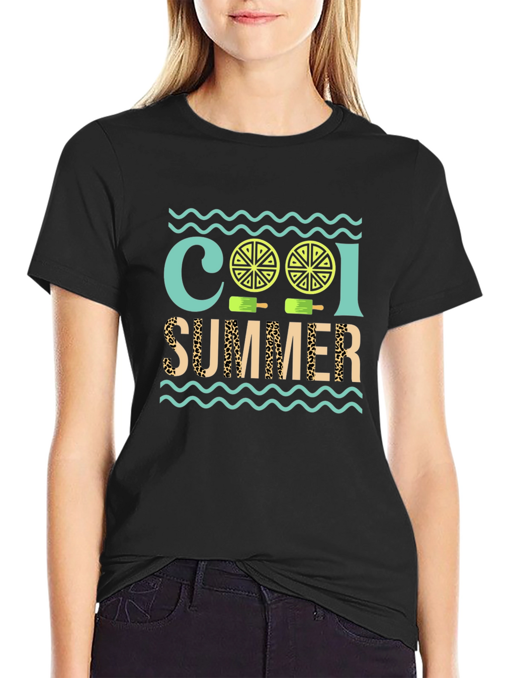 Cool Summer Graphic Tee - Black T-Shirt