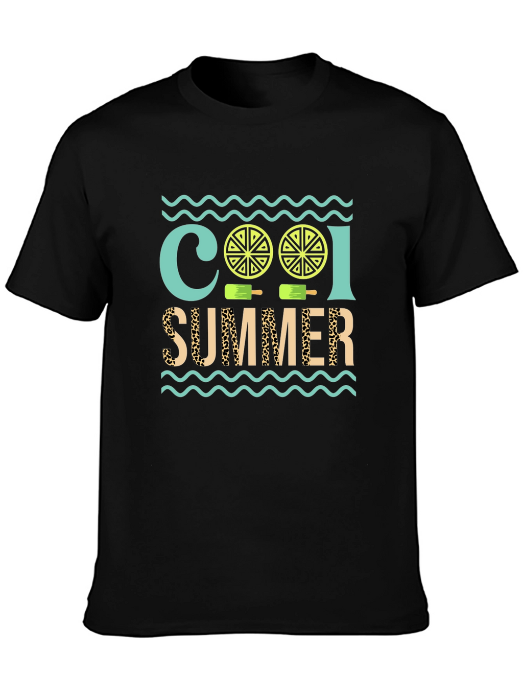 Cool Summer Graphic Tee - Black T-Shirt