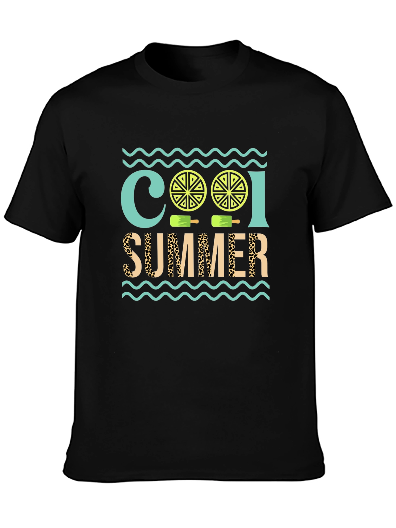 Cool Summer Graphic Tee - Black T-Shirt