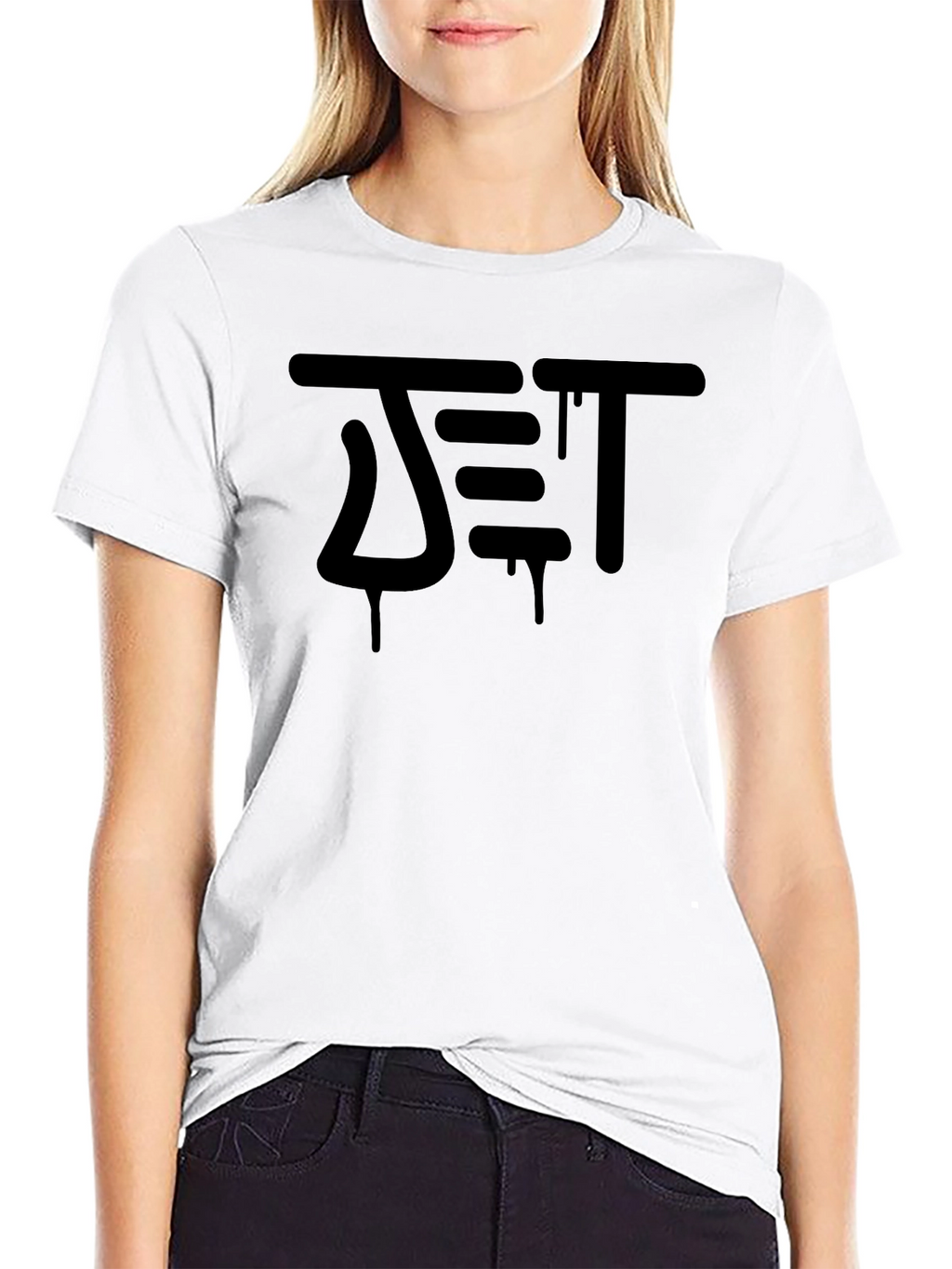 Modern Graffiti Graphic Black T-Shirt