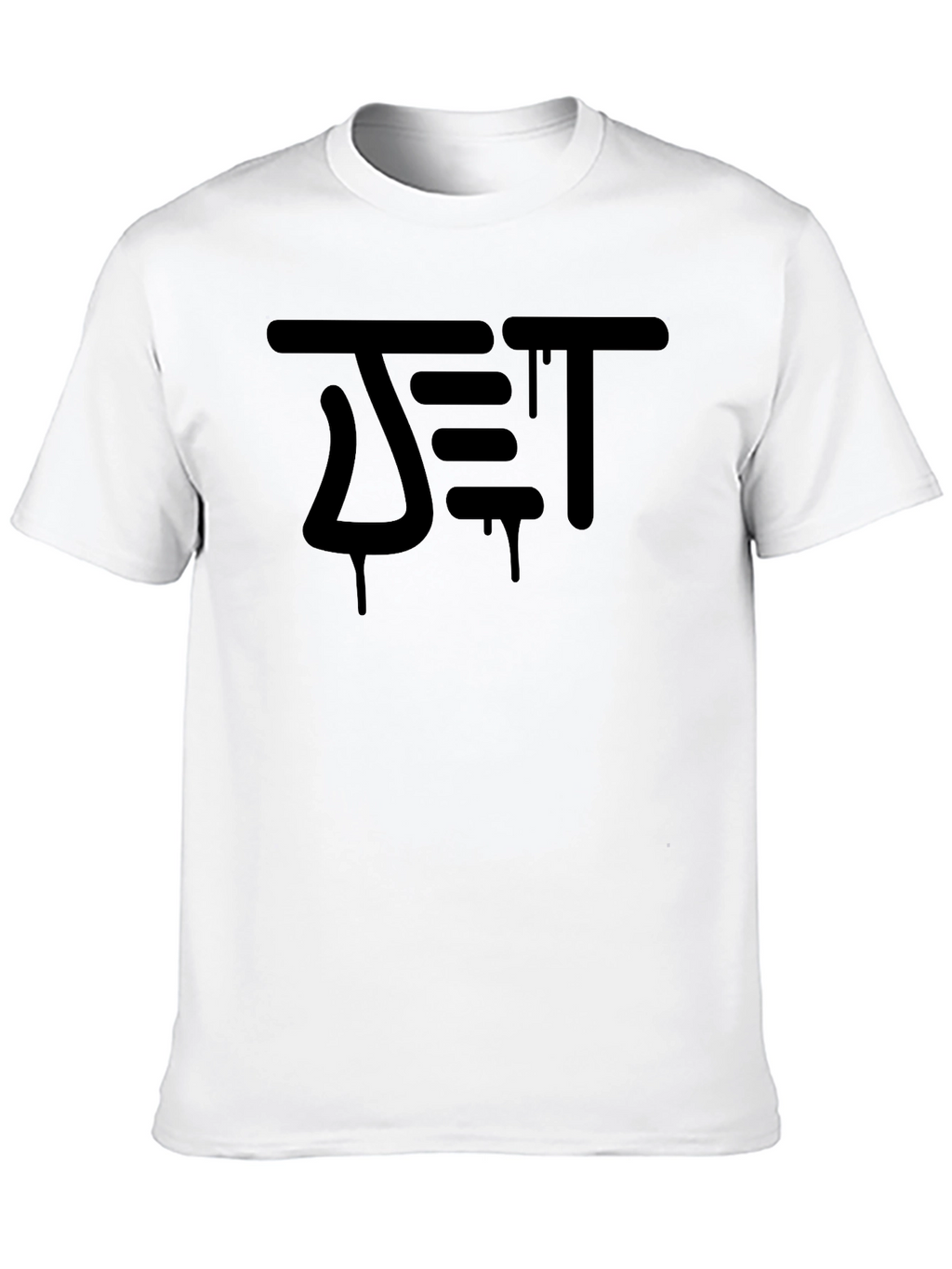 Modern Graffiti Graphic Black T-Shirt