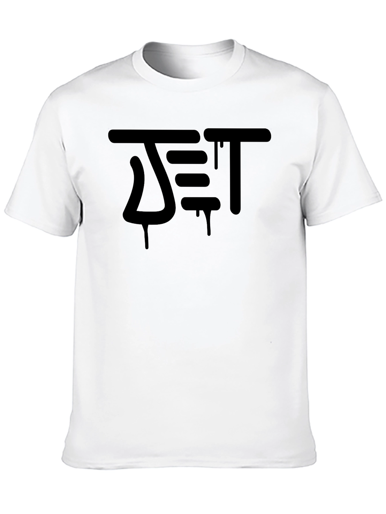 Modern Graffiti Graphic Black T-Shirt