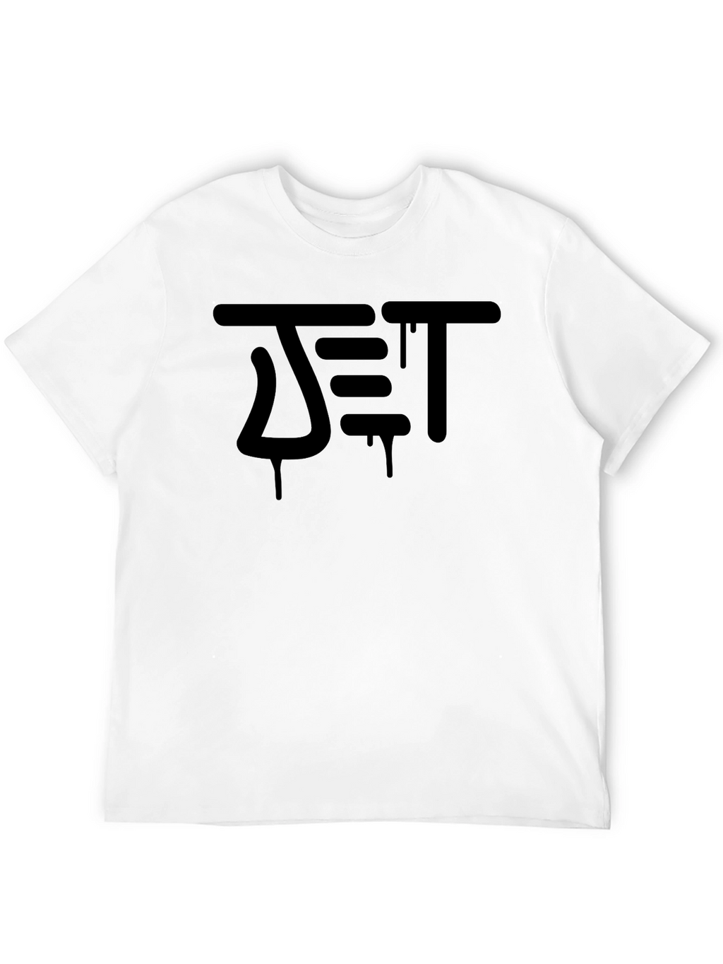 Modern Graffiti Graphic Black T-Shirt