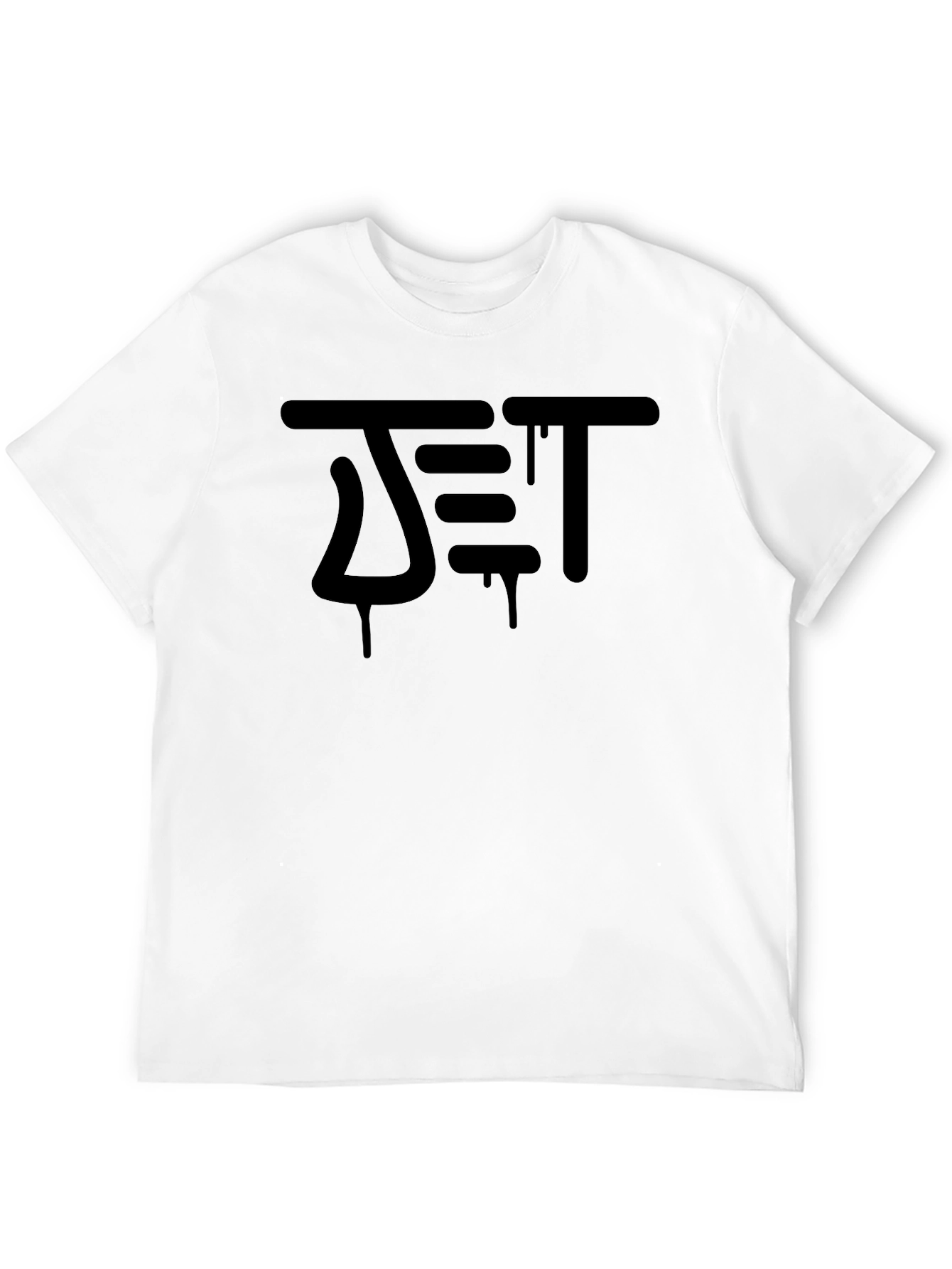 Modern Graffiti Graphic Black T-Shirt