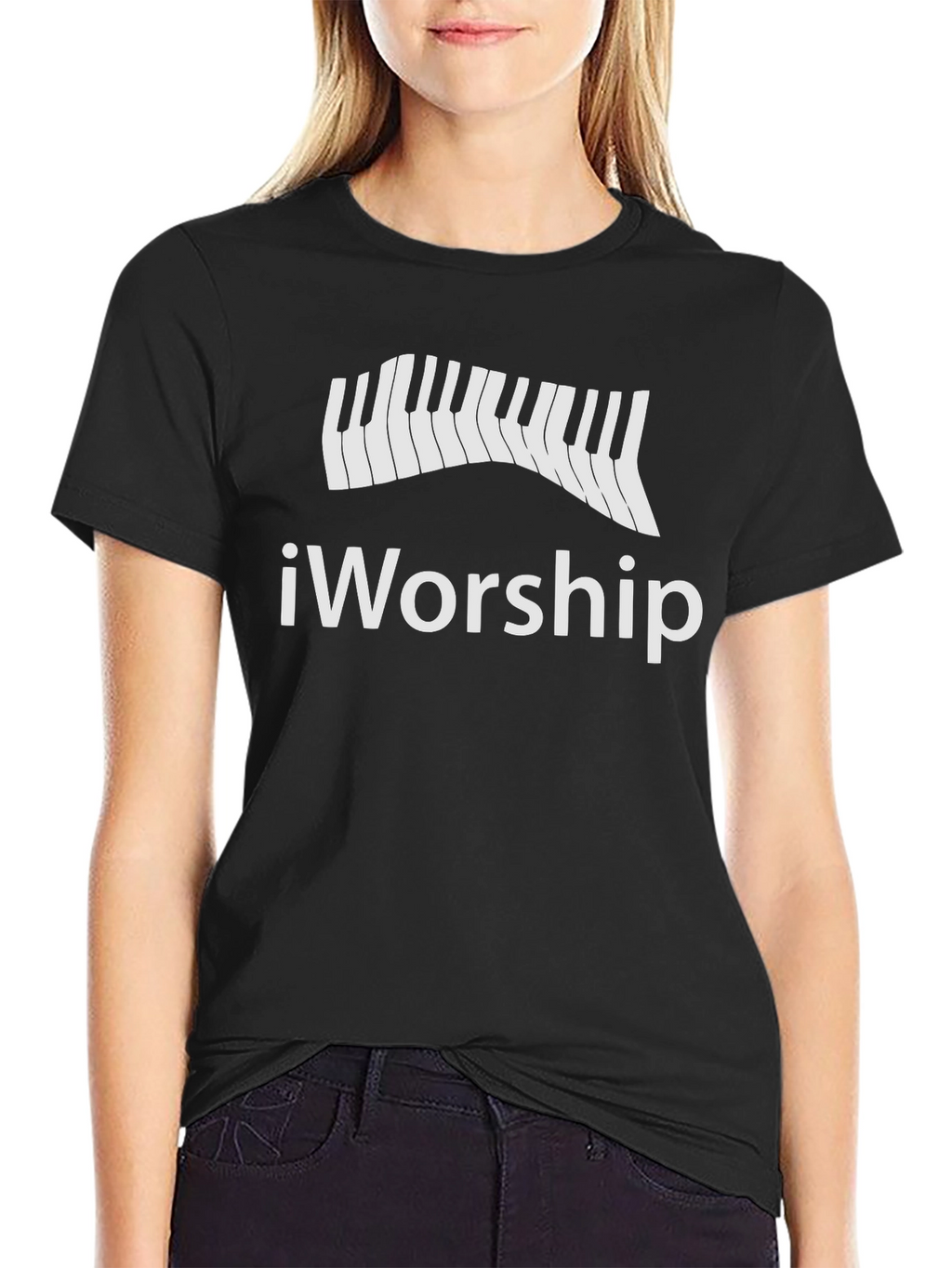 iWorship Piano Keys Graphic Tee - Black