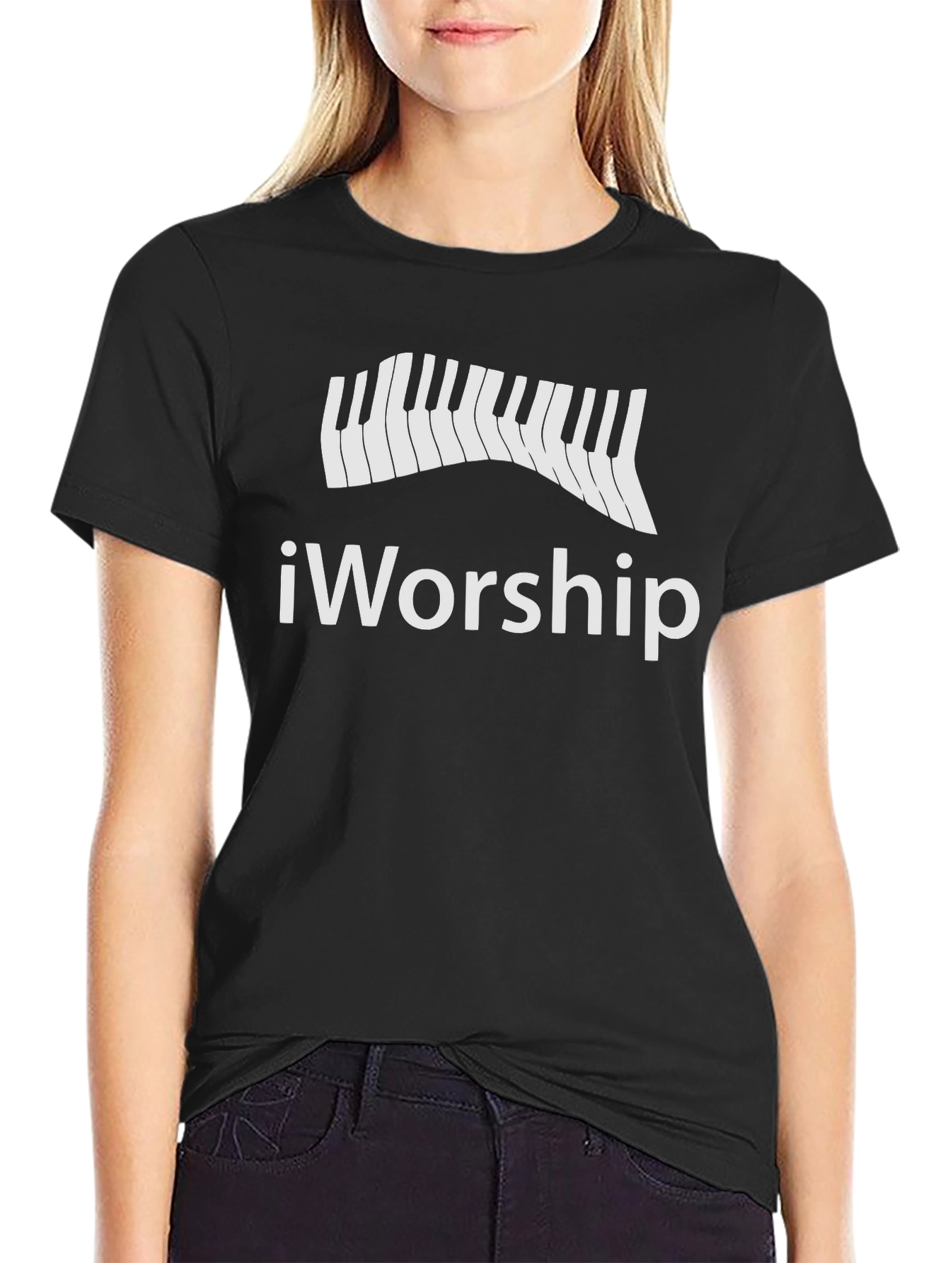 iWorship Piano Keys Graphic Tee - Black