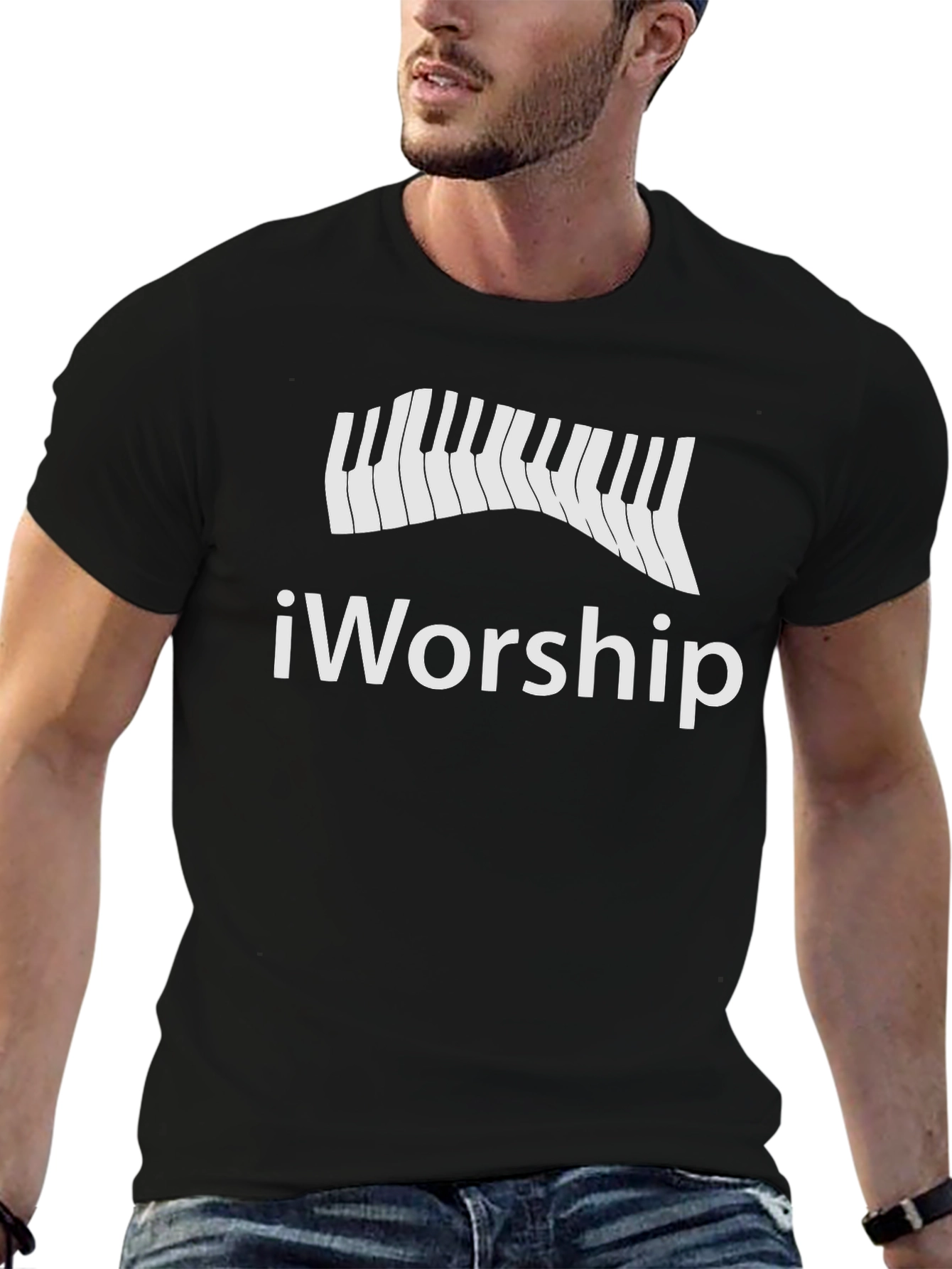 iWorship Piano Keys Graphic Tee - Black