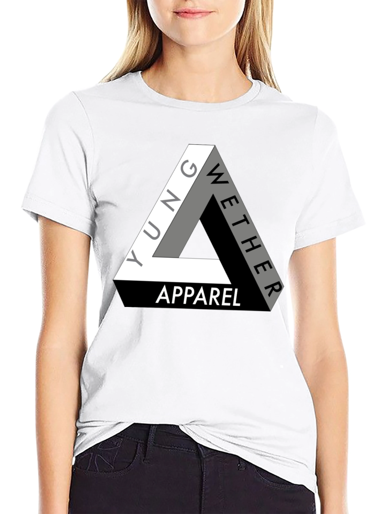 Yung Wether Apparel T-Shirt - Modern Triangle Logo Tee