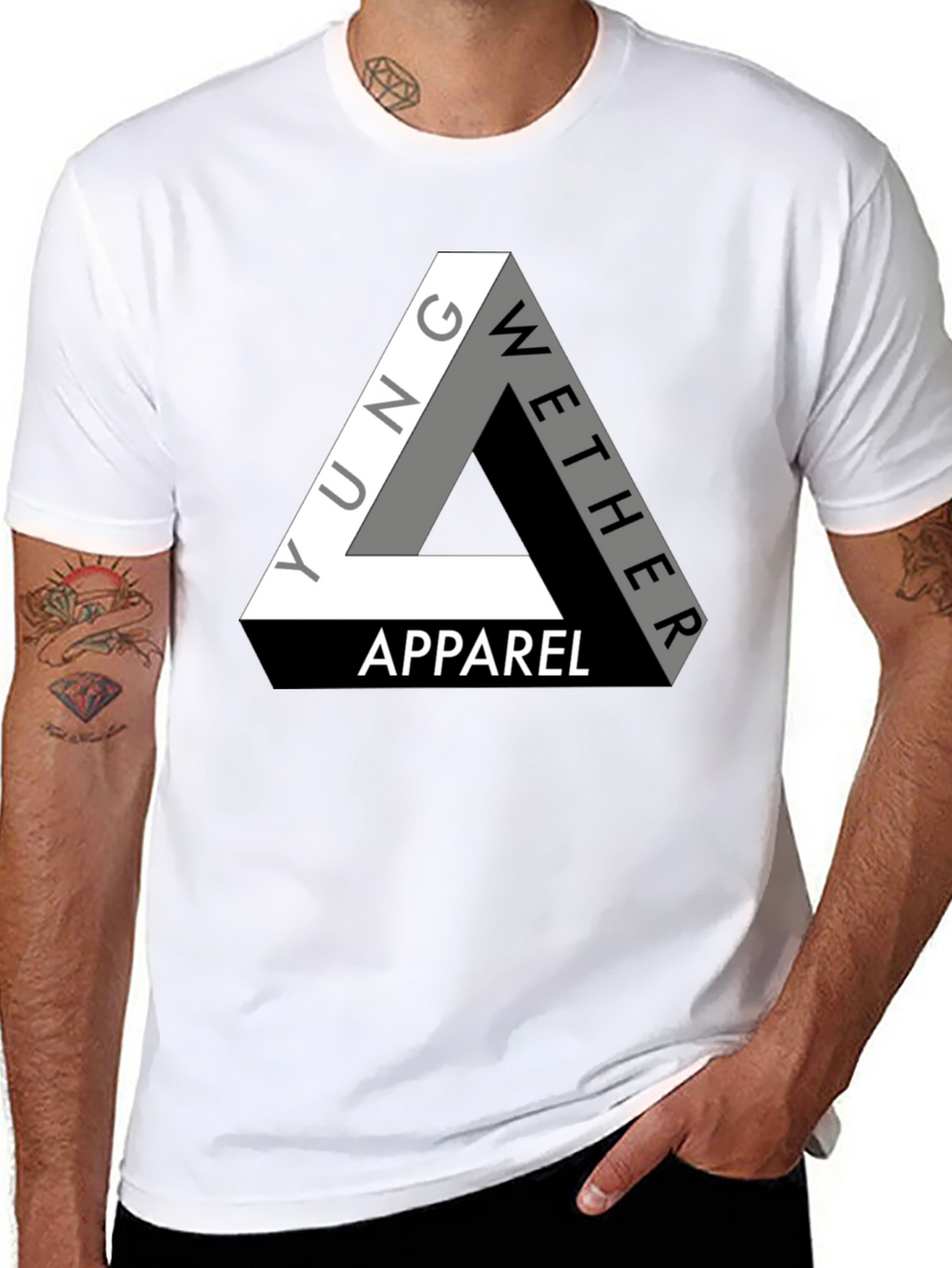 Yung Wether Apparel T-Shirt - Modern Triangle Logo Tee