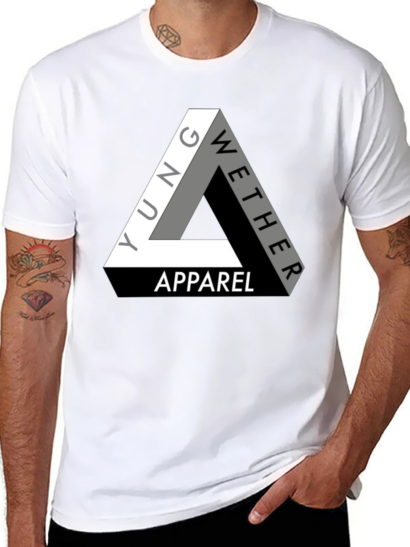 Yung Wether Apparel T-Shirt - Modern Triangle Logo Tee