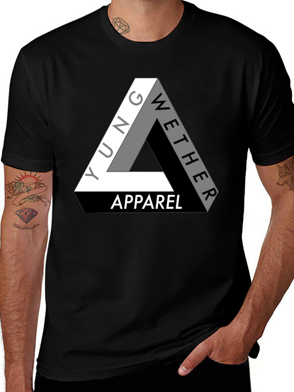 Yung Wether Apparel T-Shirt - Modern Triangle Logo Tee