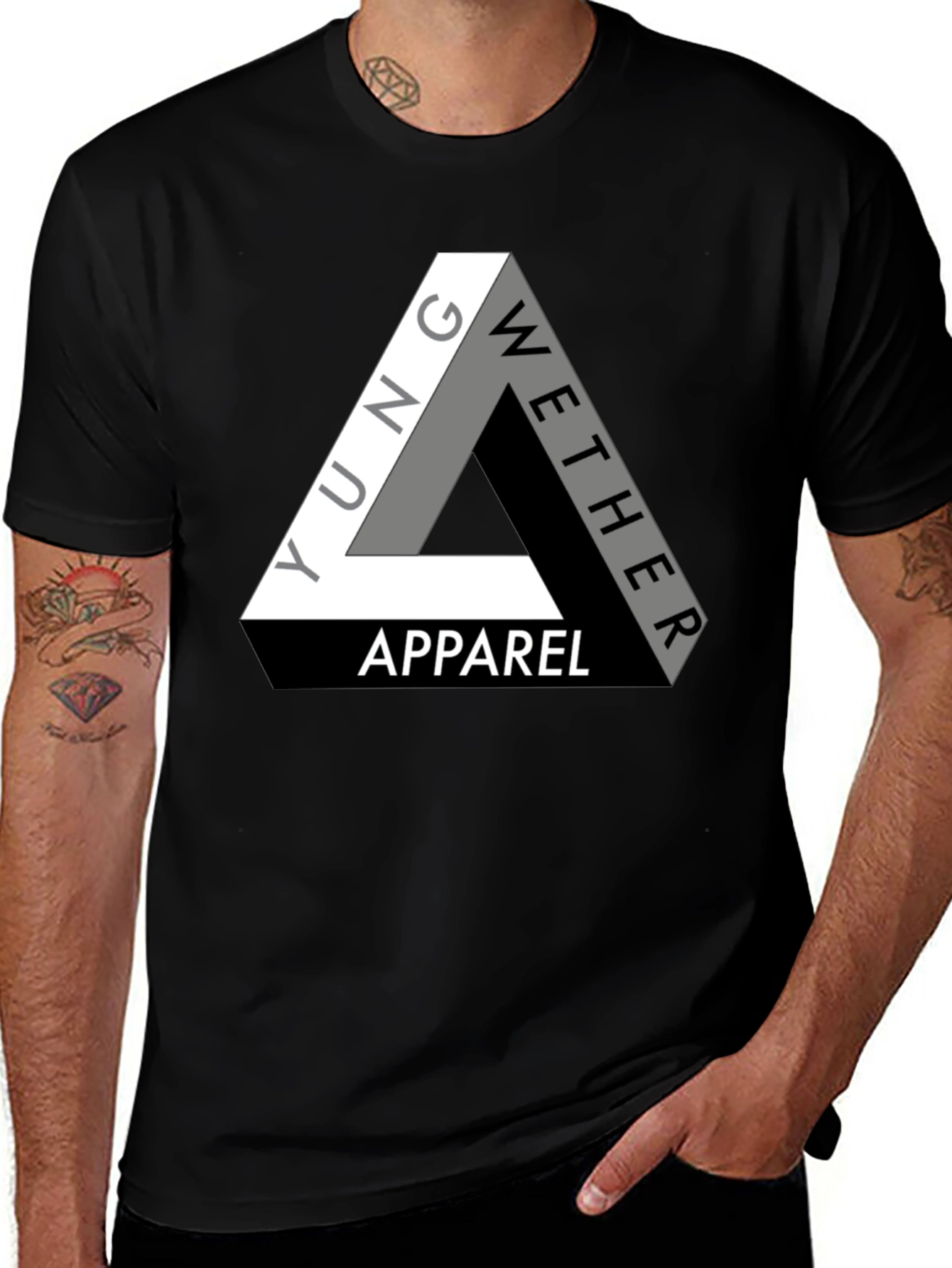 Yung Wether Apparel T-Shirt - Modern Triangle Logo Tee