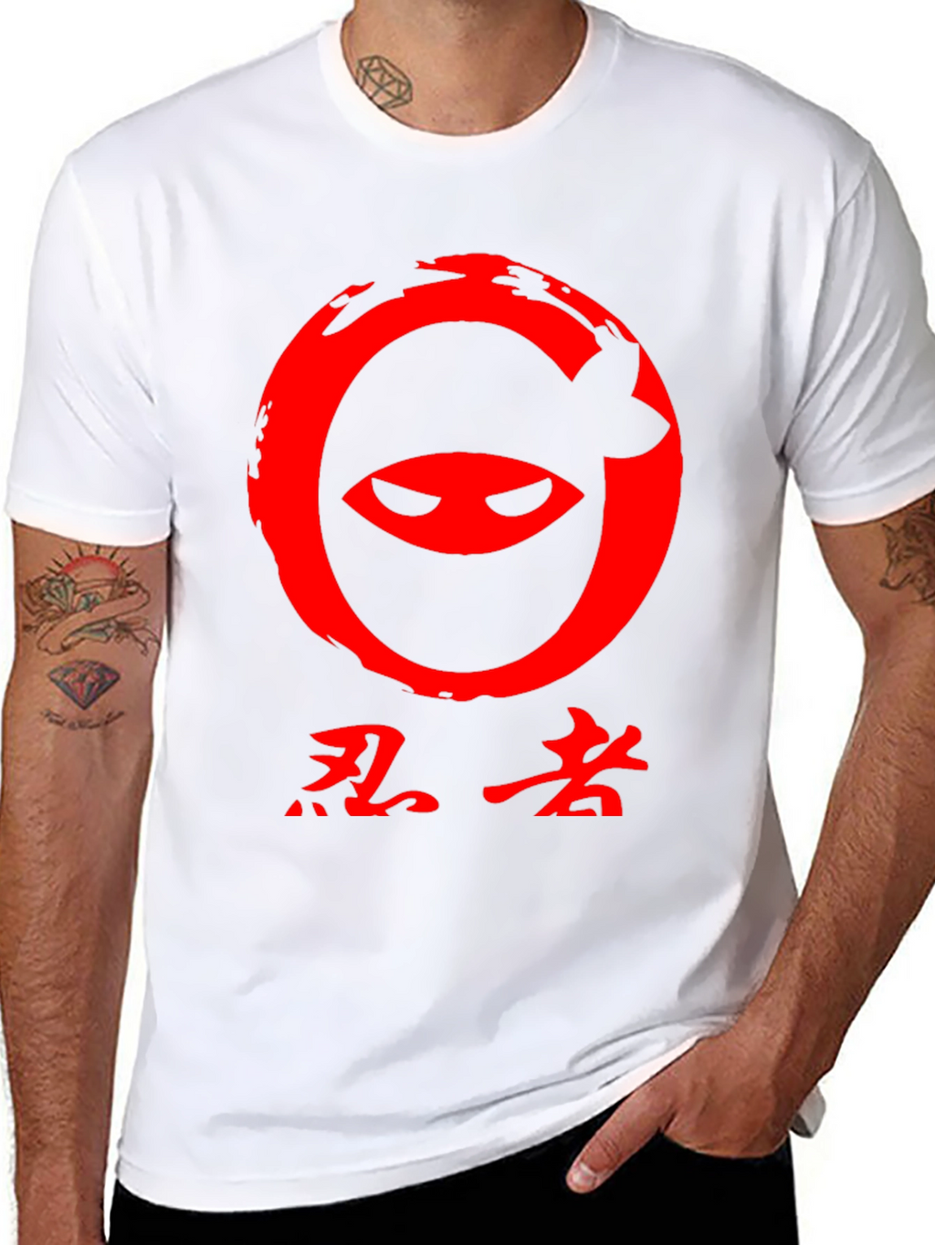 Ninja Graphic Tee - Red on Black