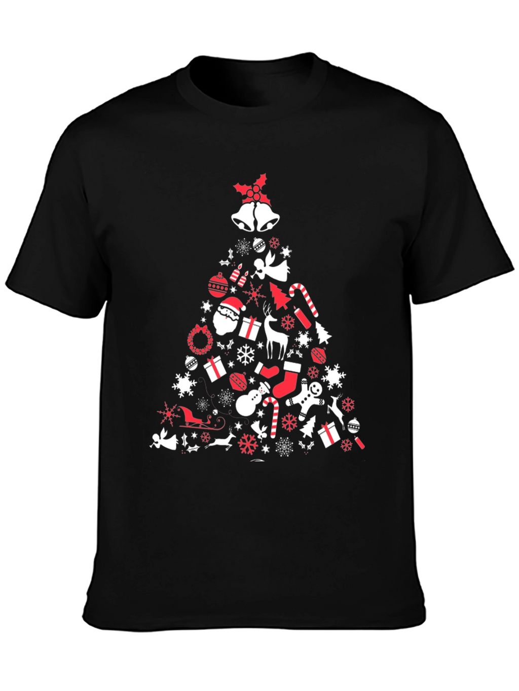 Christmas Tree Graphic Tee - Holiday Spirit Shirt