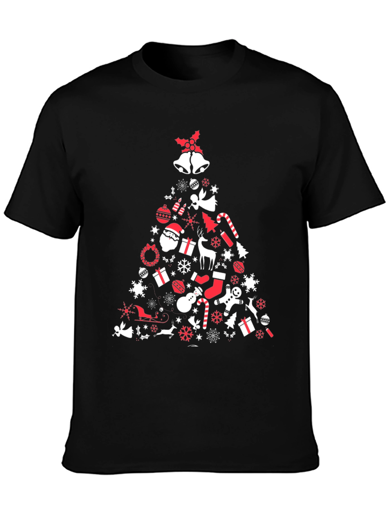 Christmas Tree Graphic Tee - Holiday Spirit Shirt