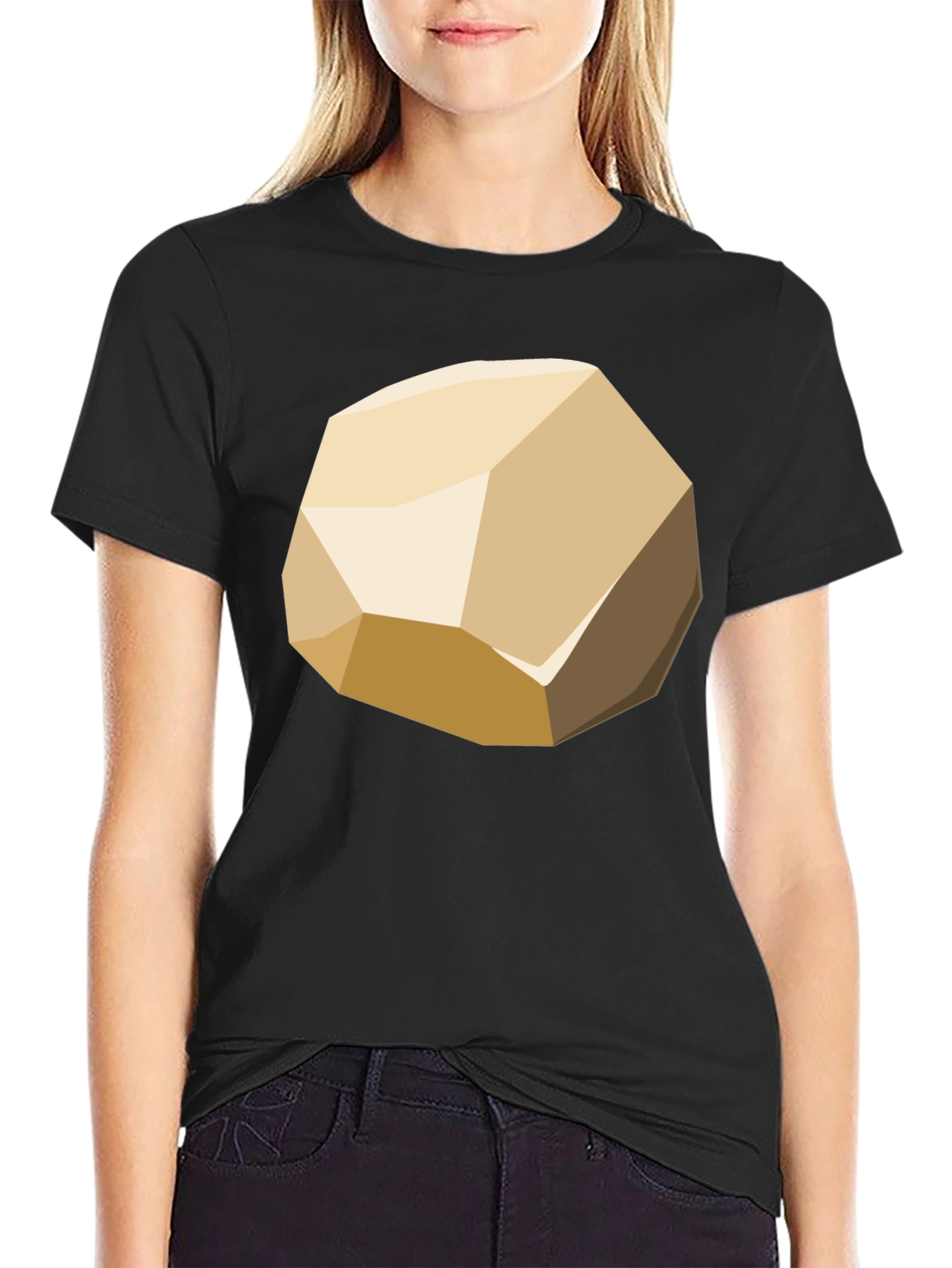 Geometric Rock Graphic Tee - Modern Casual Style