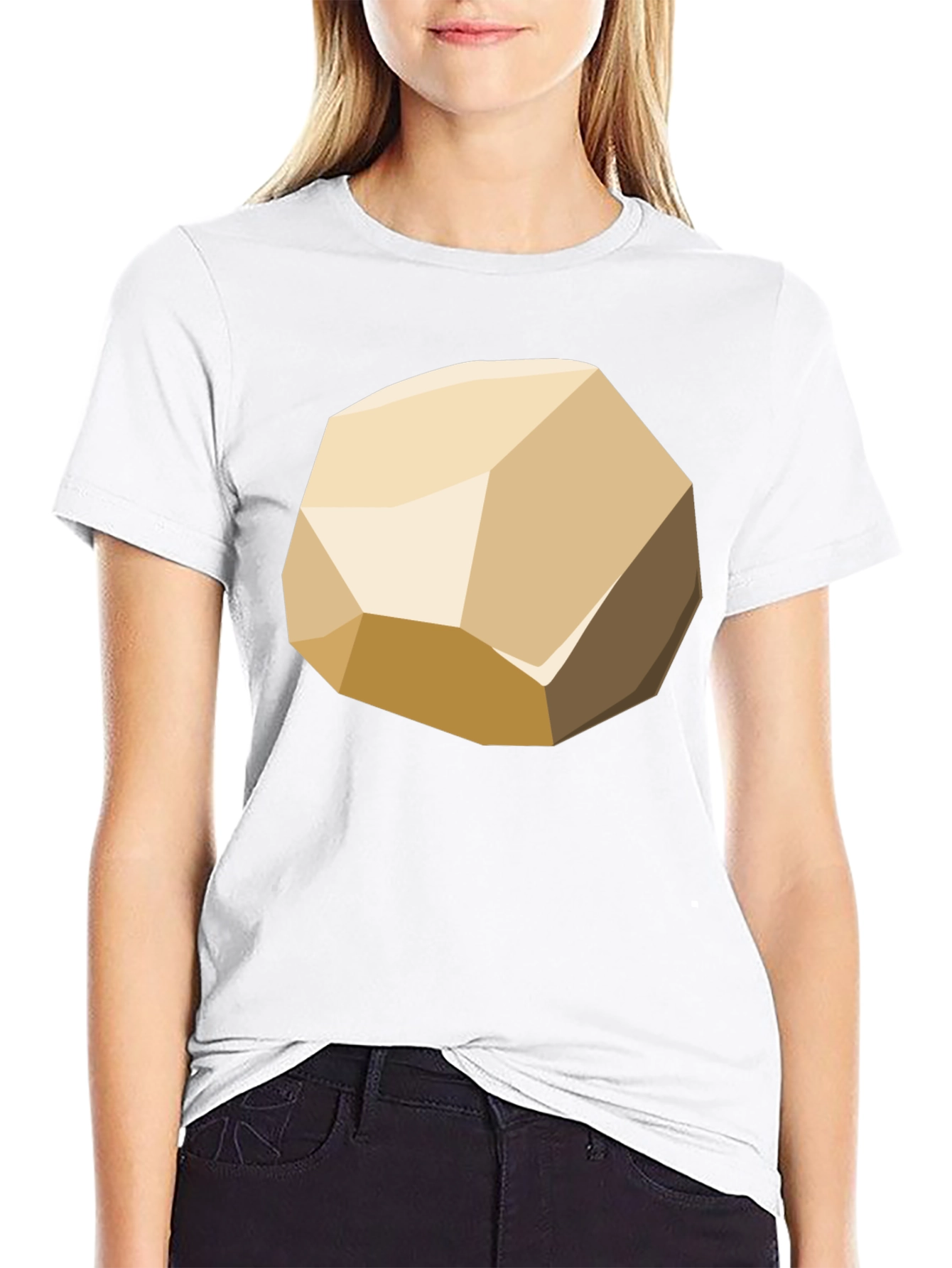 Geometric Rock Graphic Tee - Modern Casual Style