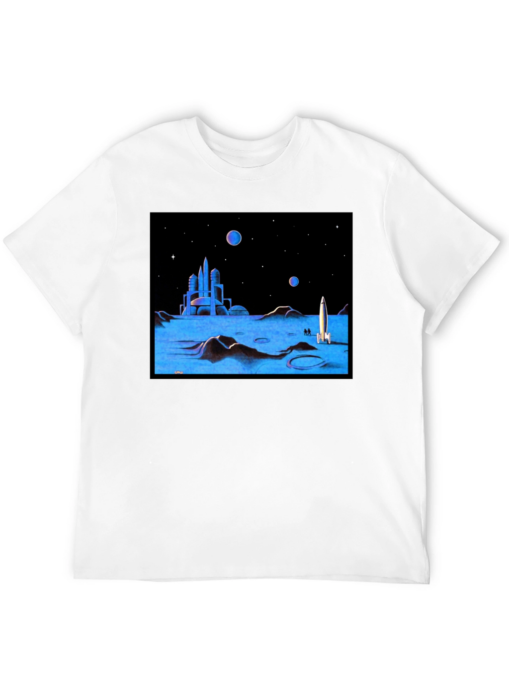 Retro Sci-Fi Moonscape Graphic Tee