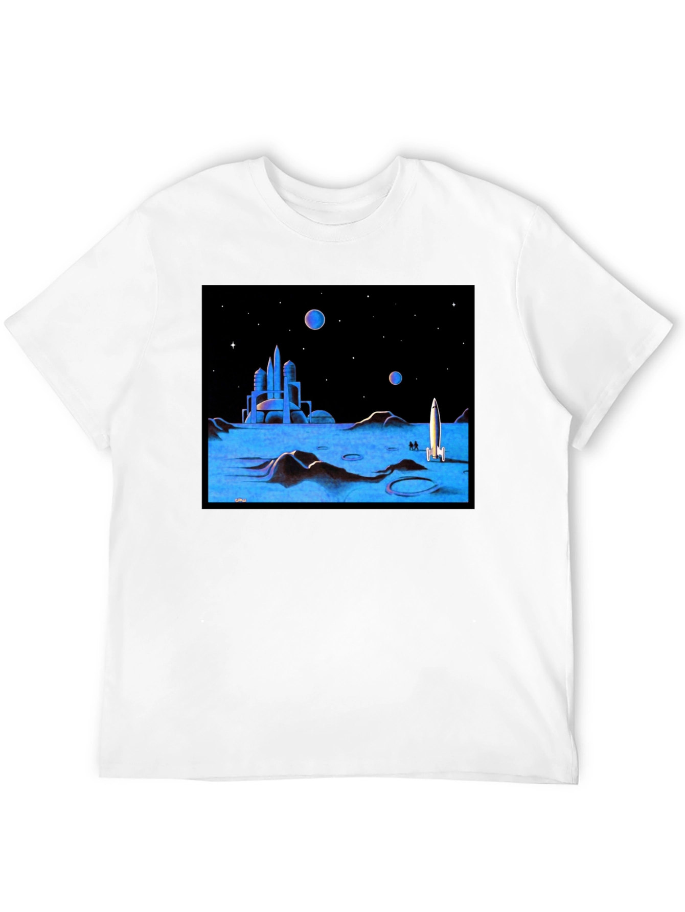 Retro Sci-Fi Moonscape Graphic Tee