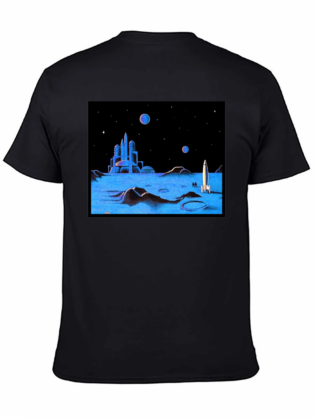 Retro Sci-Fi Moonscape Graphic Tee