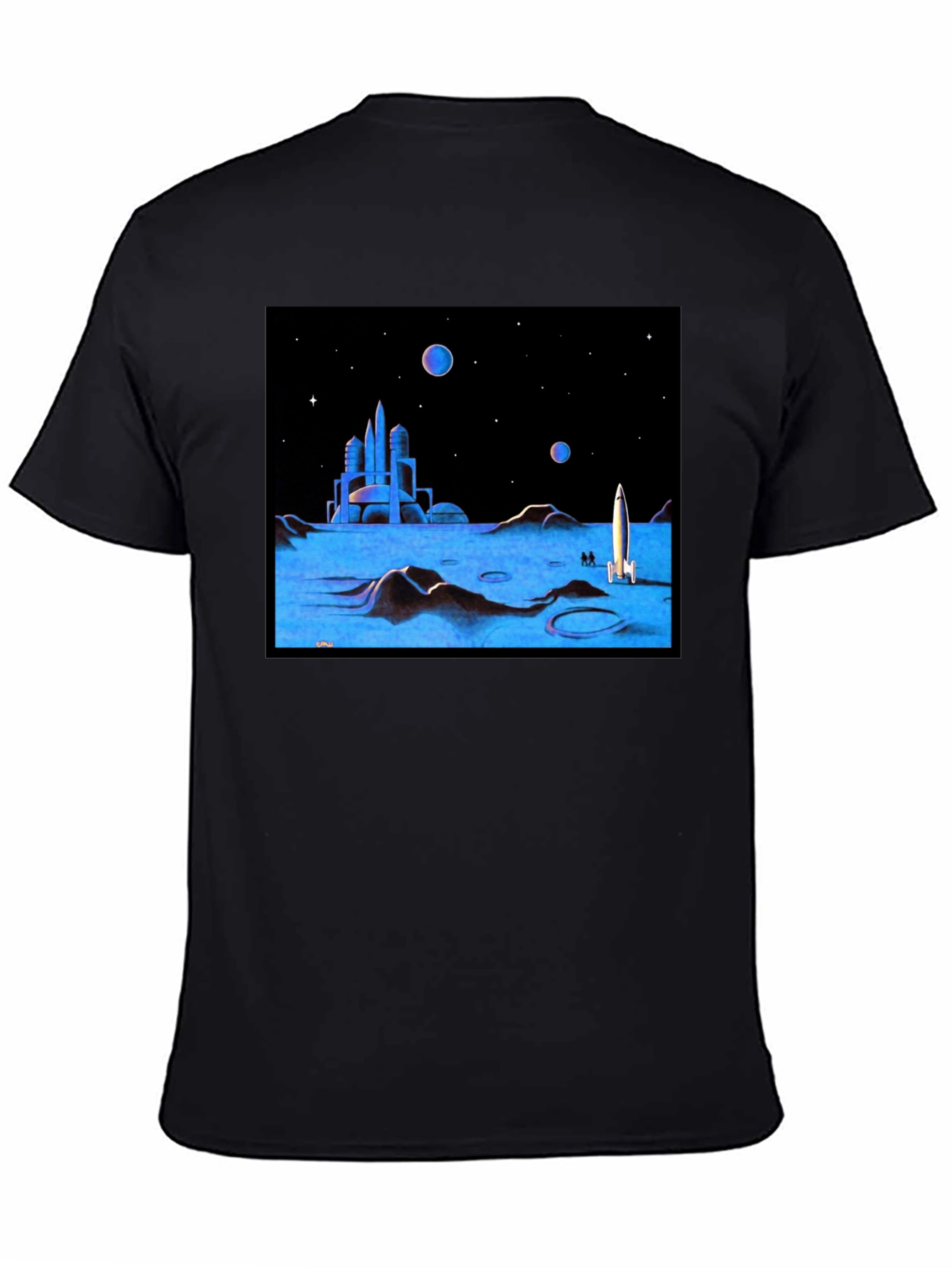 Retro Sci-Fi Moonscape Graphic Tee