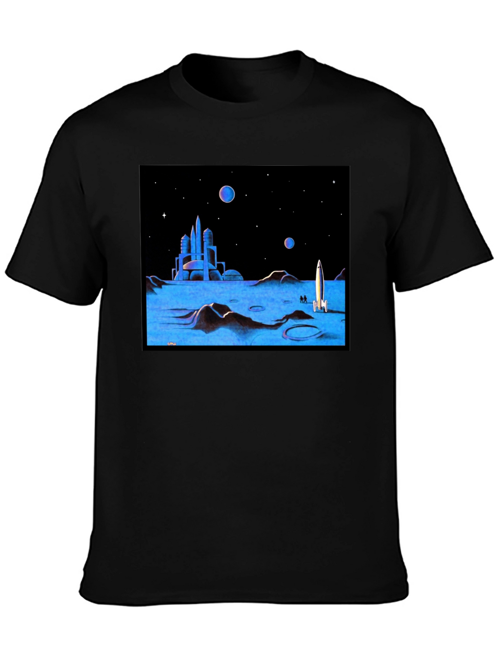 Retro Sci-Fi Moonscape Graphic Tee