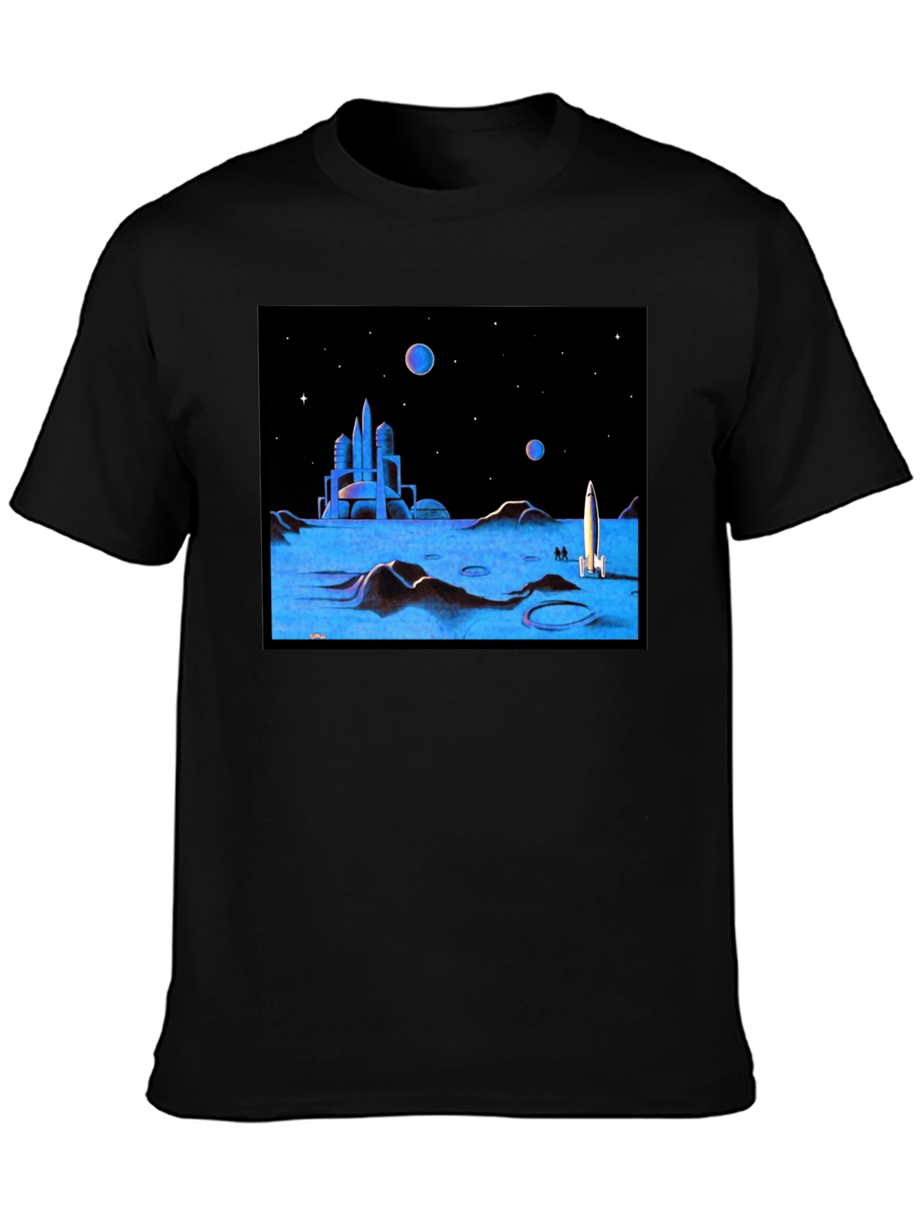 Retro Sci-Fi Moonscape Graphic Tee