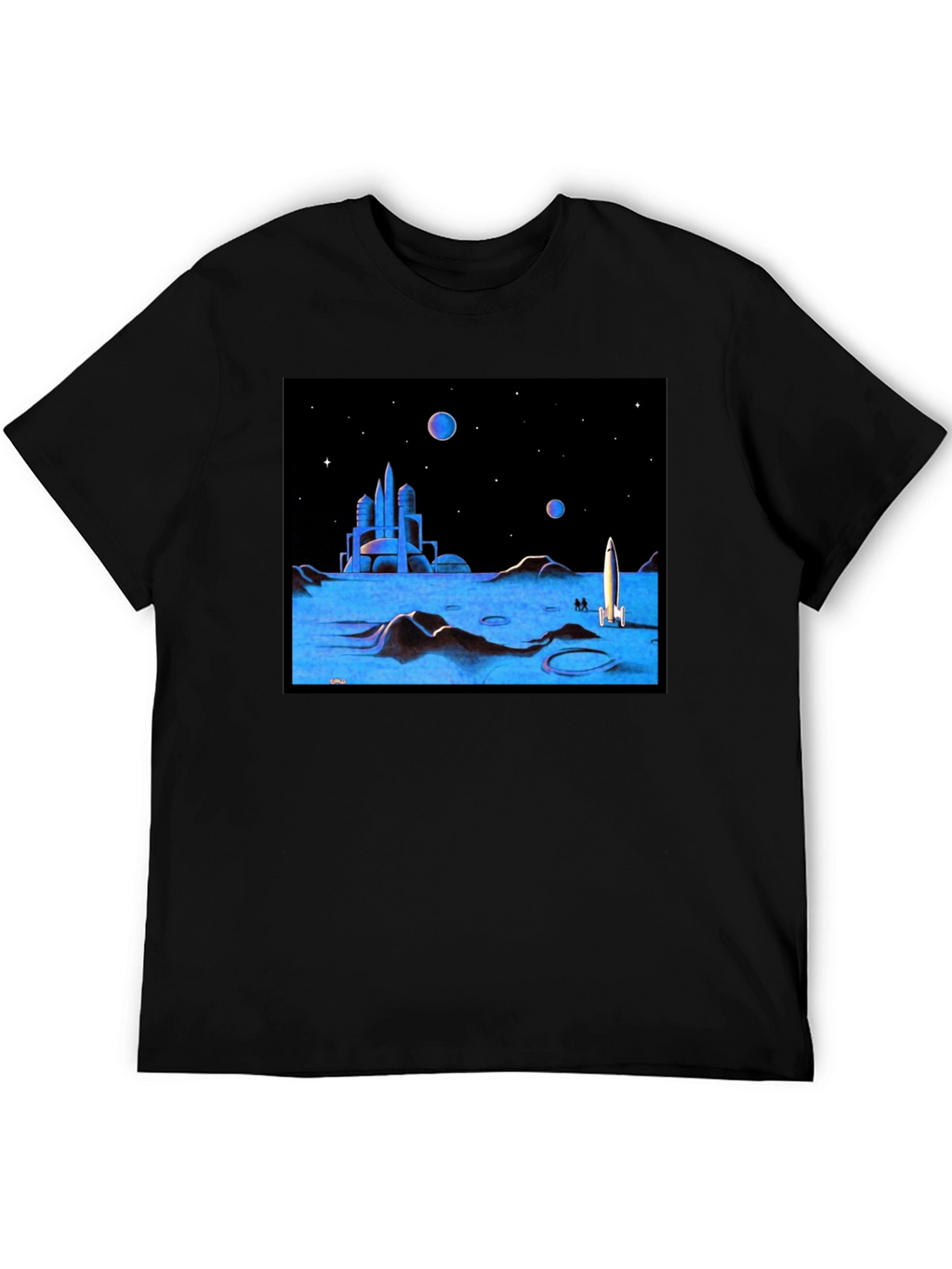 Retro Sci-Fi Moonscape Graphic Tee