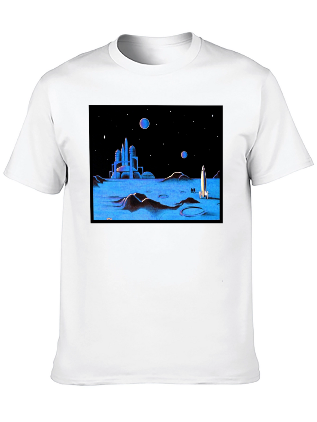 Retro Sci-Fi Moonscape Graphic Tee