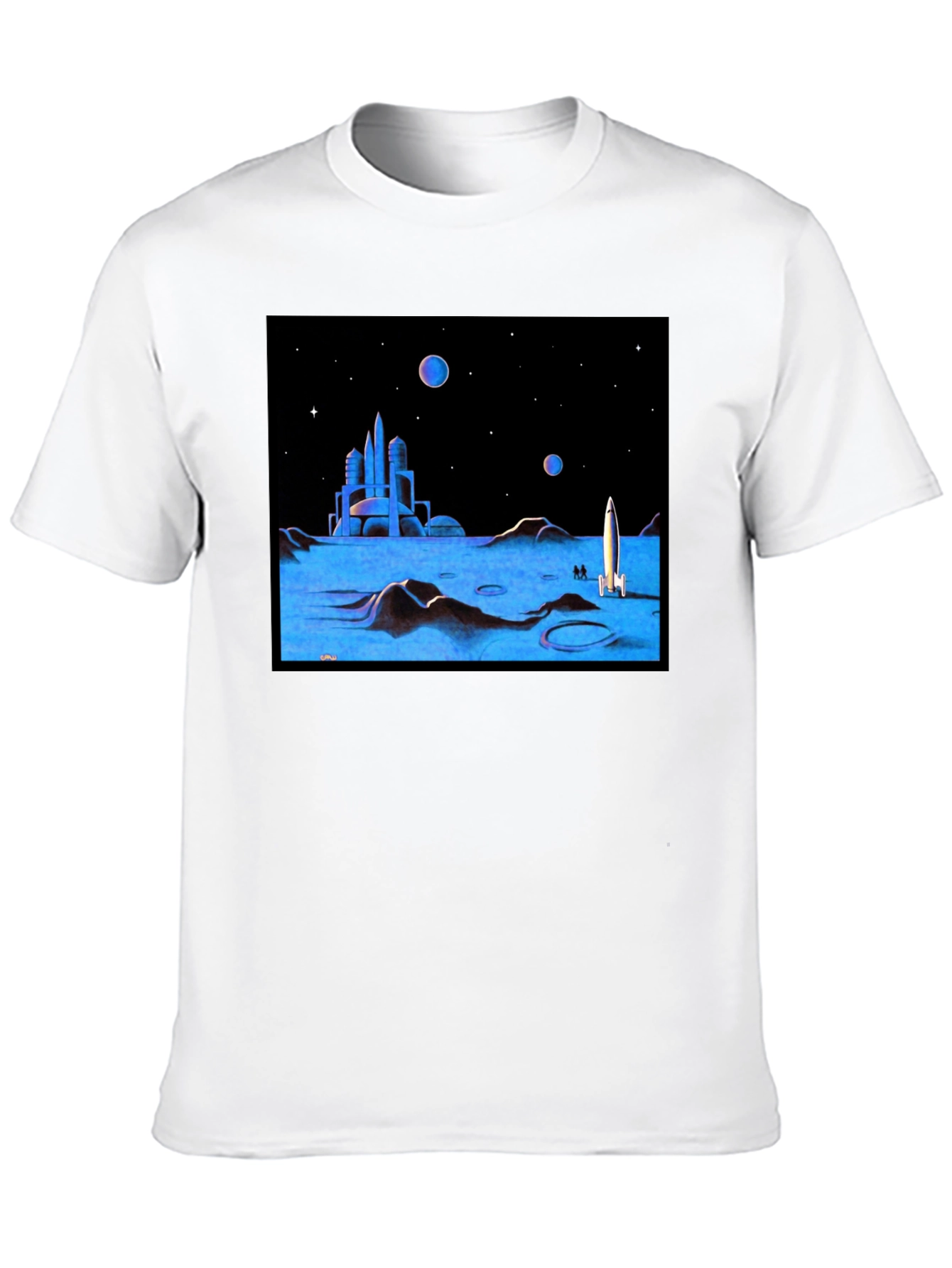 Retro Sci-Fi Moonscape Graphic Tee