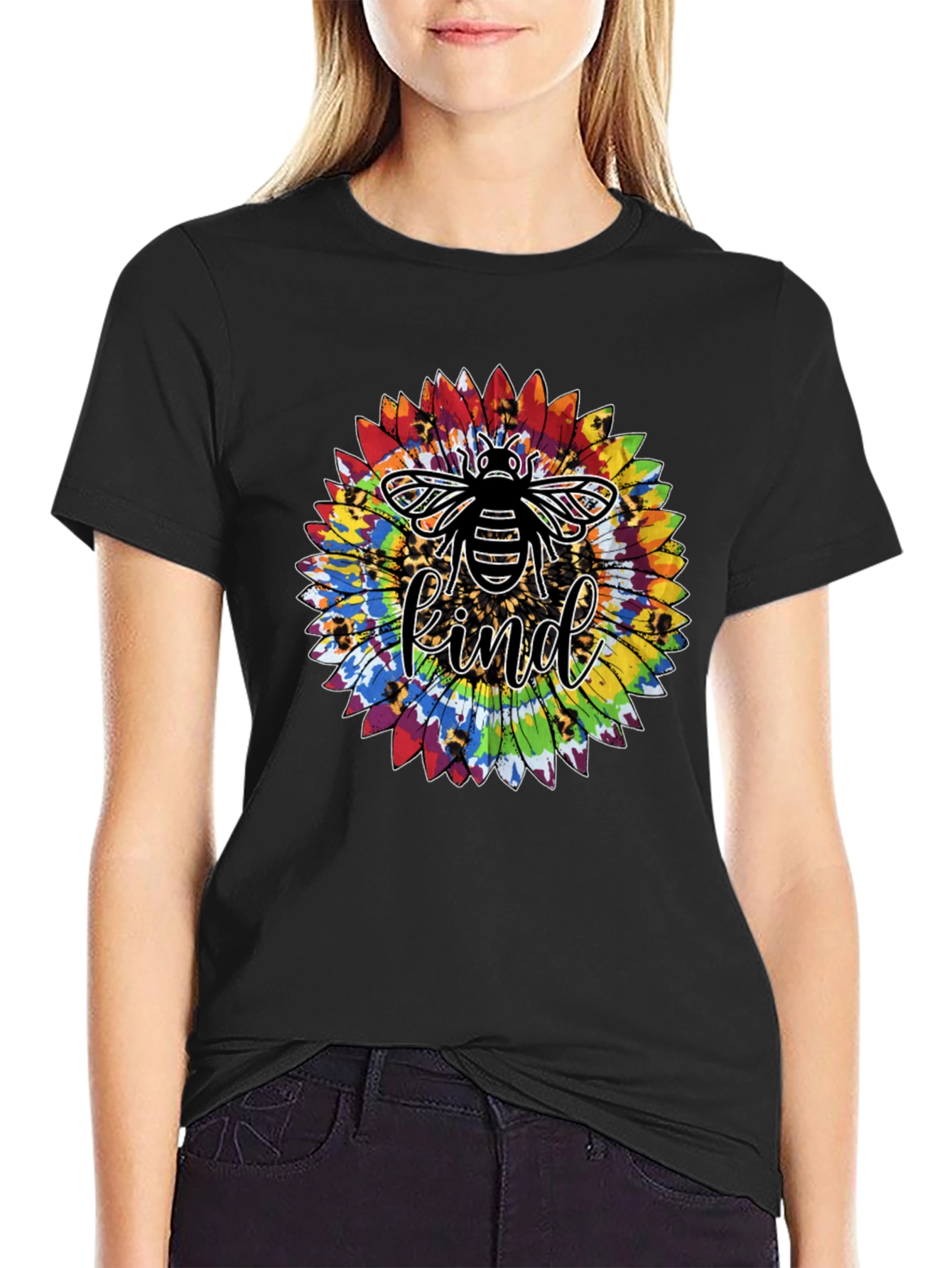 Bee Kind Sunflower Graphic Tee
