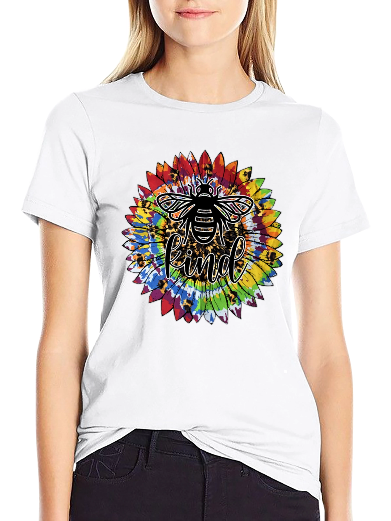 Bee Kind Sunflower Graphic Tee