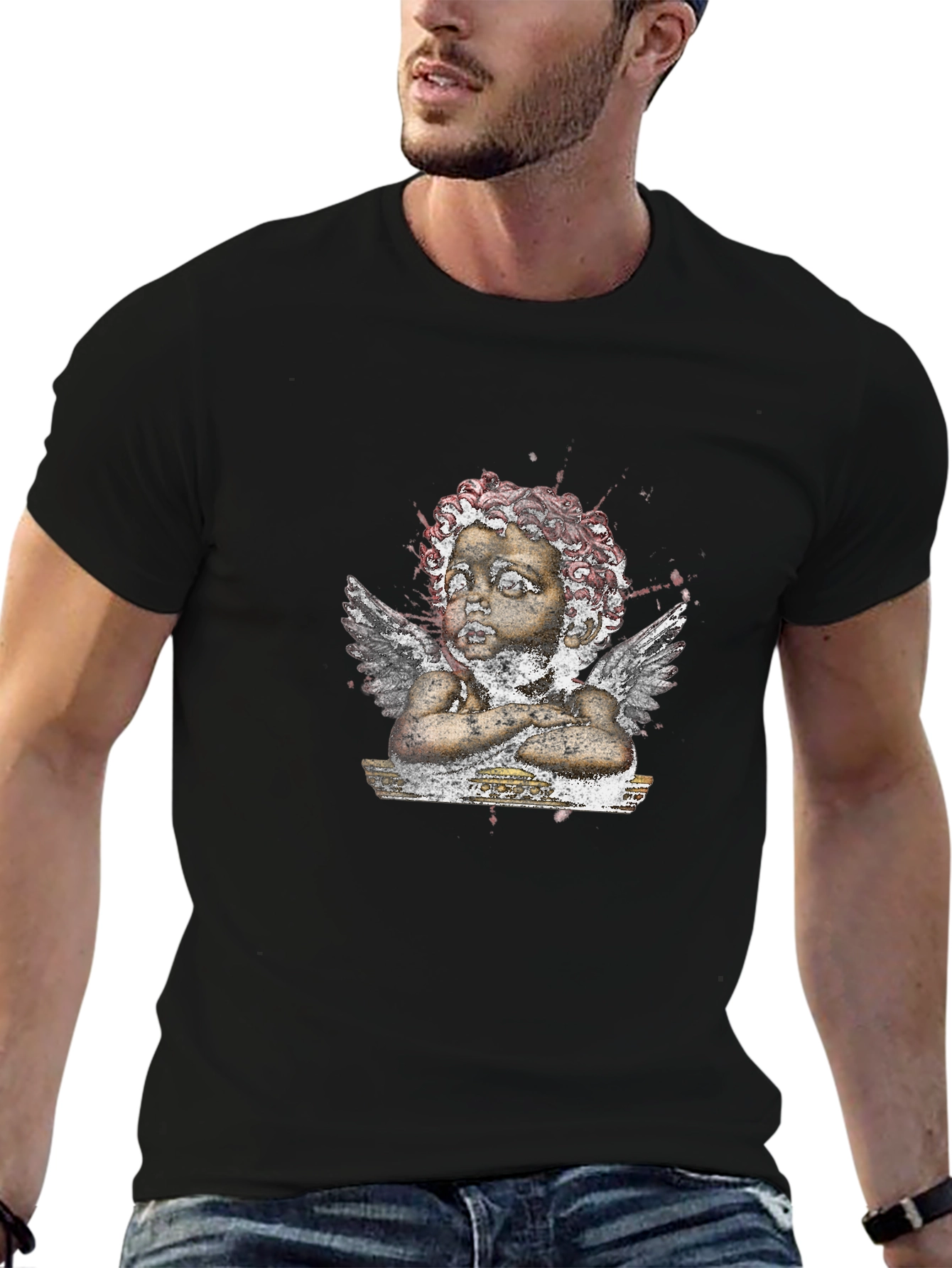 Cherub Graphic Tee - Edgy Angel Design