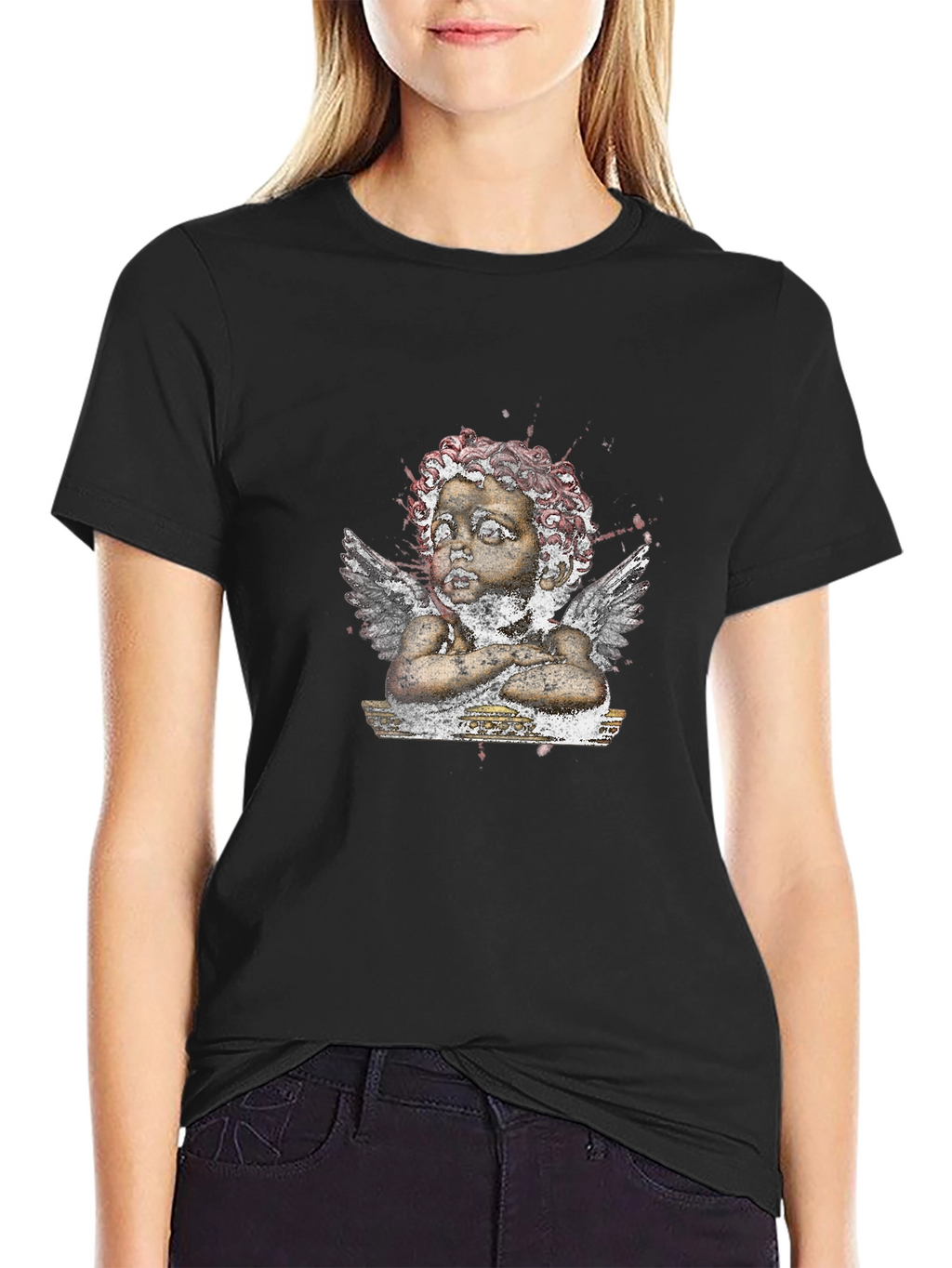 Cherub Graphic Tee - Edgy Angel Design